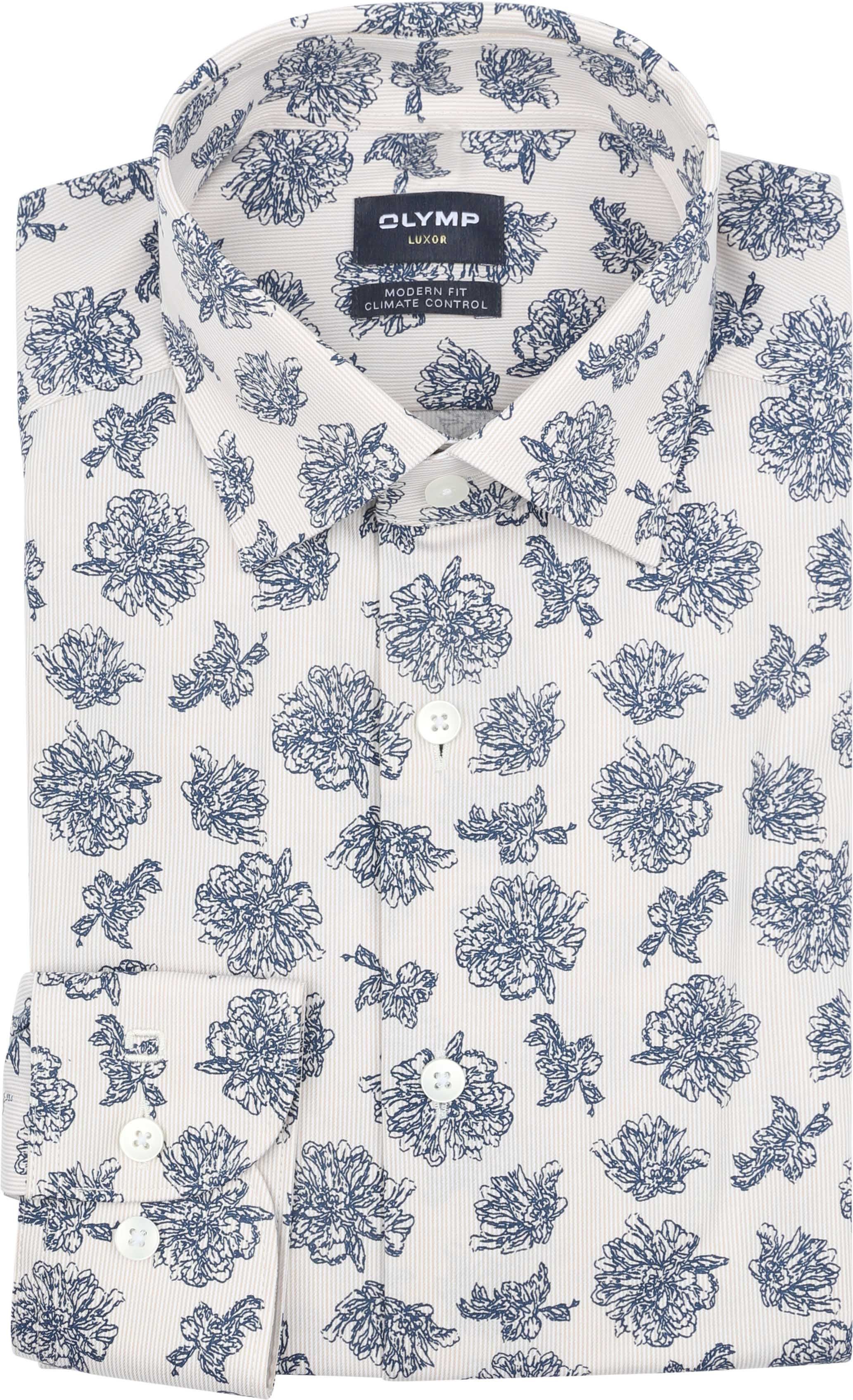 Olymp Chemise Luxor Impression Bleu 131214-22 commander en ligne | Suitable