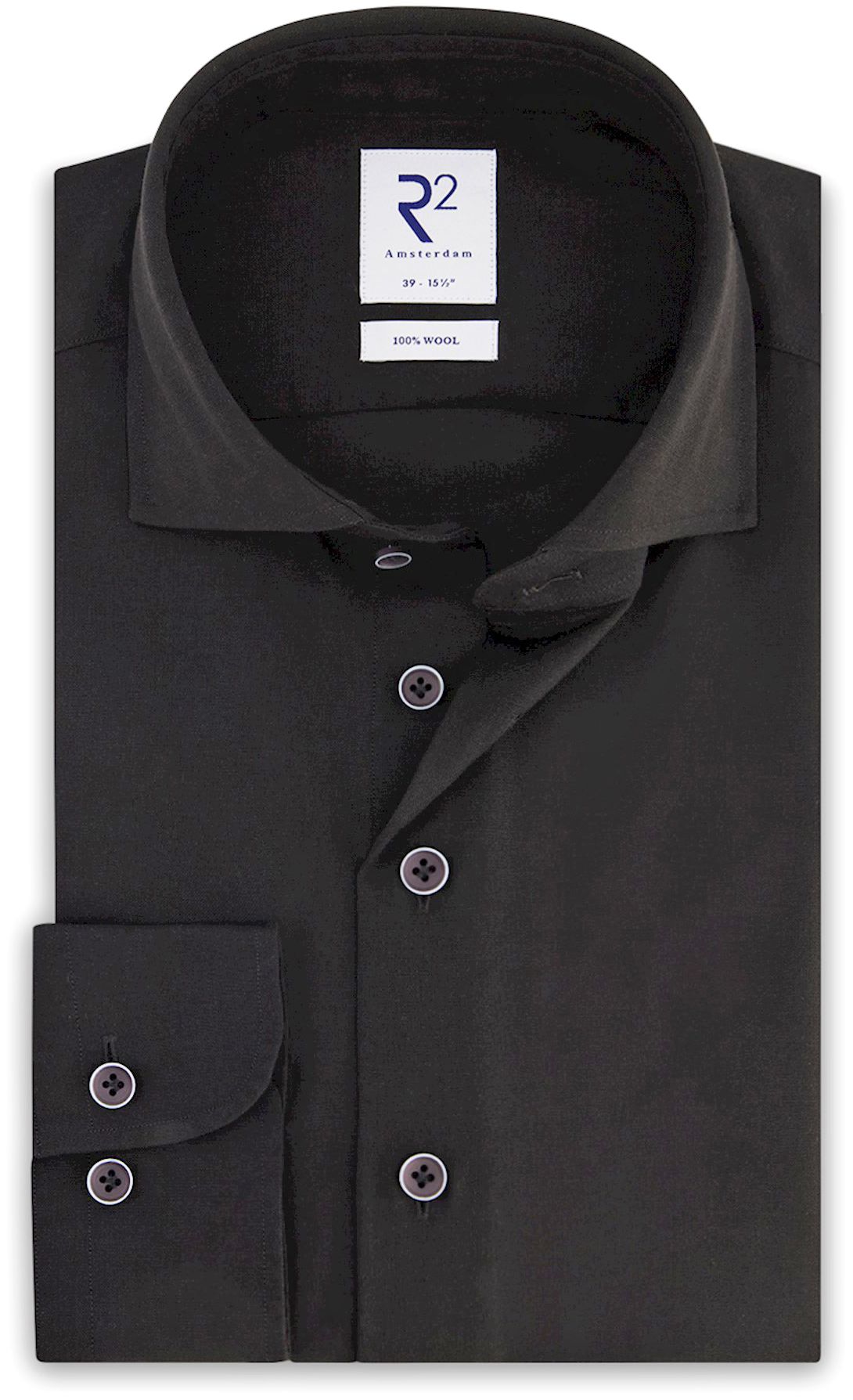 R2 Chemise Laine Merino Noir commander en ligne | 118.WSP.047/020-000020 | Suitable Luxembourg