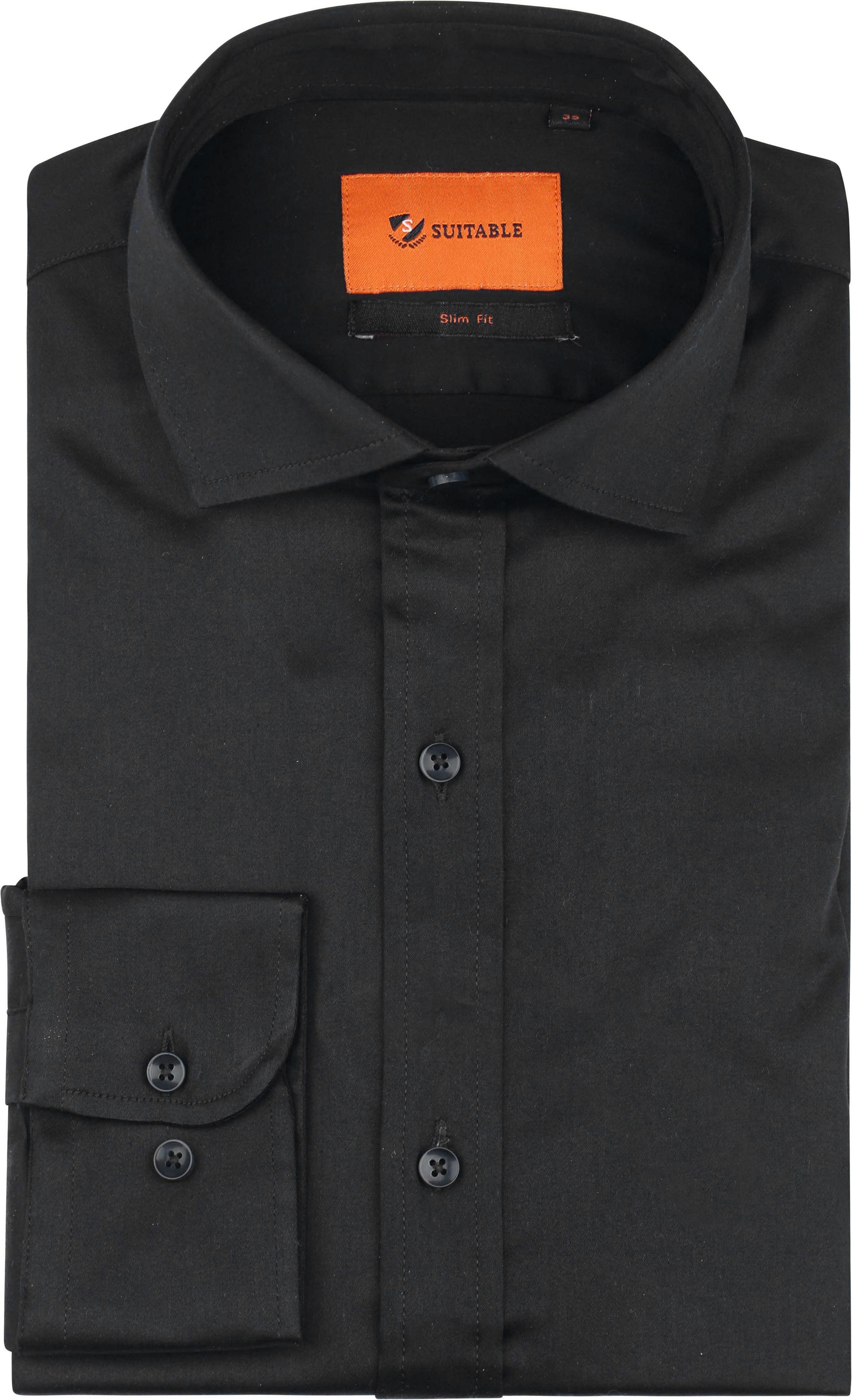 Suitable Camicia Nero SH-SASTR-23-03 