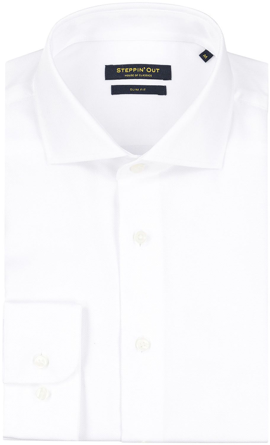 Steppin' Out Skjorta Slim-Fit Dobby Vit ss2SM6004.0005-9000