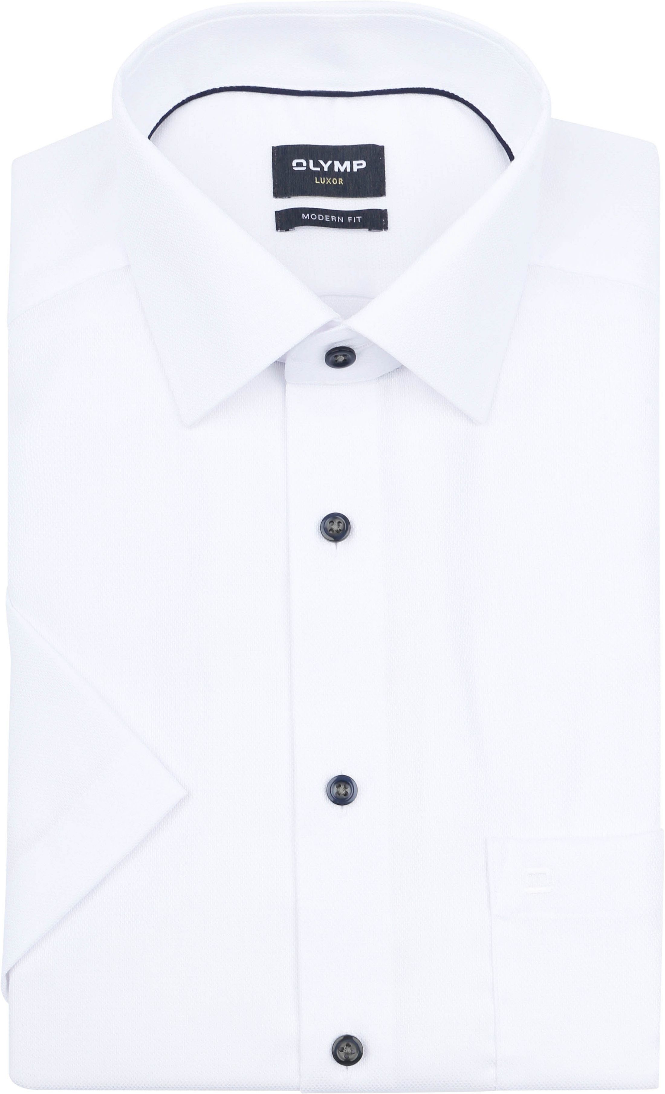 Olymp Chemise Short Sleeve Luxor Structure Blanche 124612-00 commander en ligne | Suitable