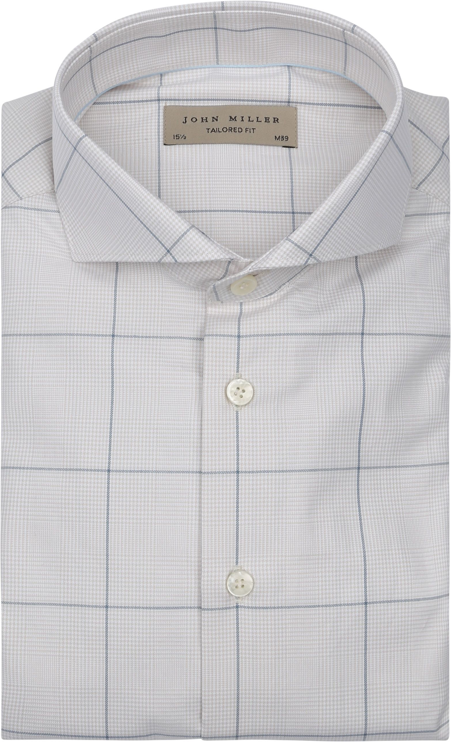 John Miller Skjorte i Beige Rutemønster 5141991-230000