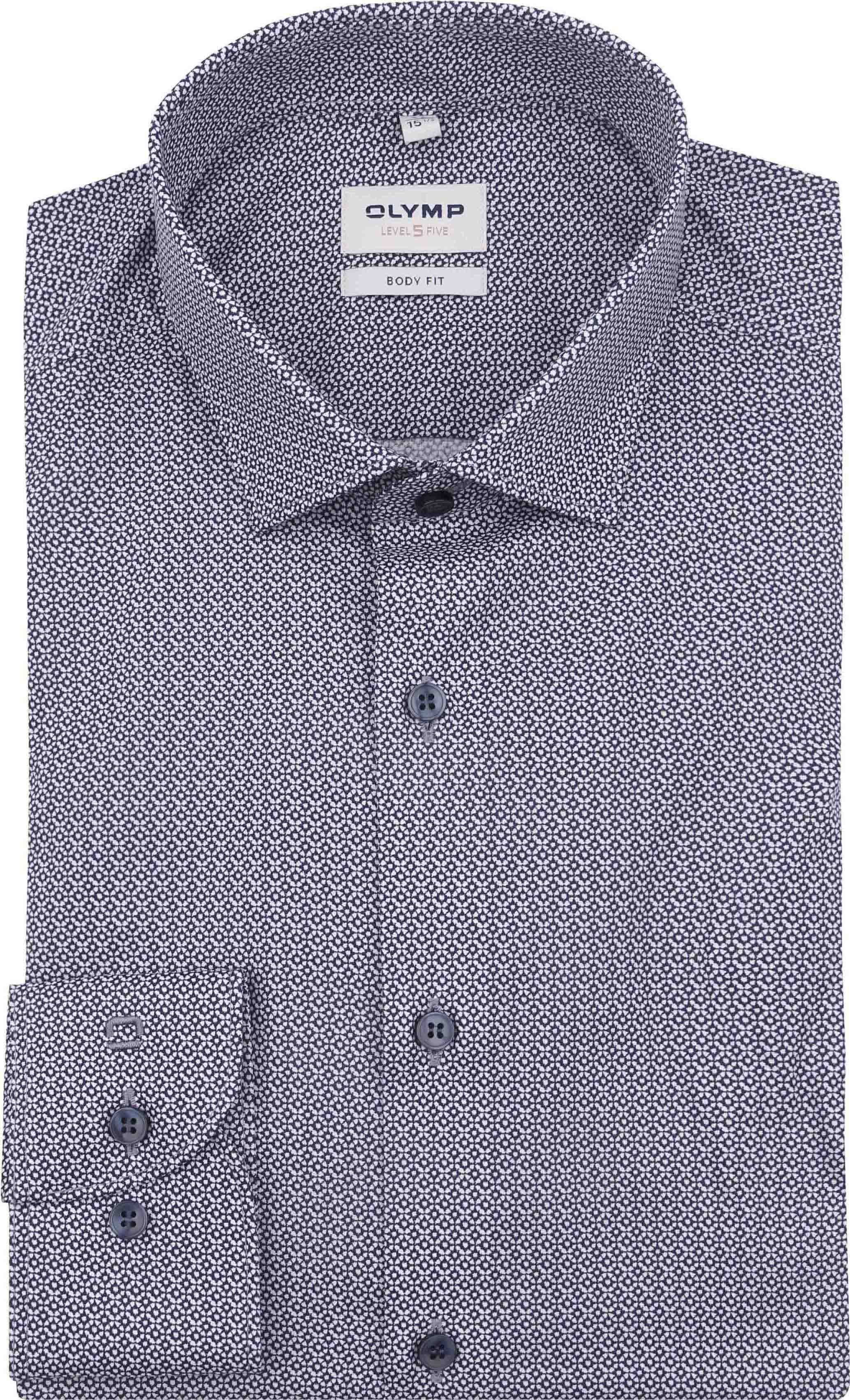 Olymp Level 5 Shirt Print Blue order online | 204864-18 | Suitable Slovakia