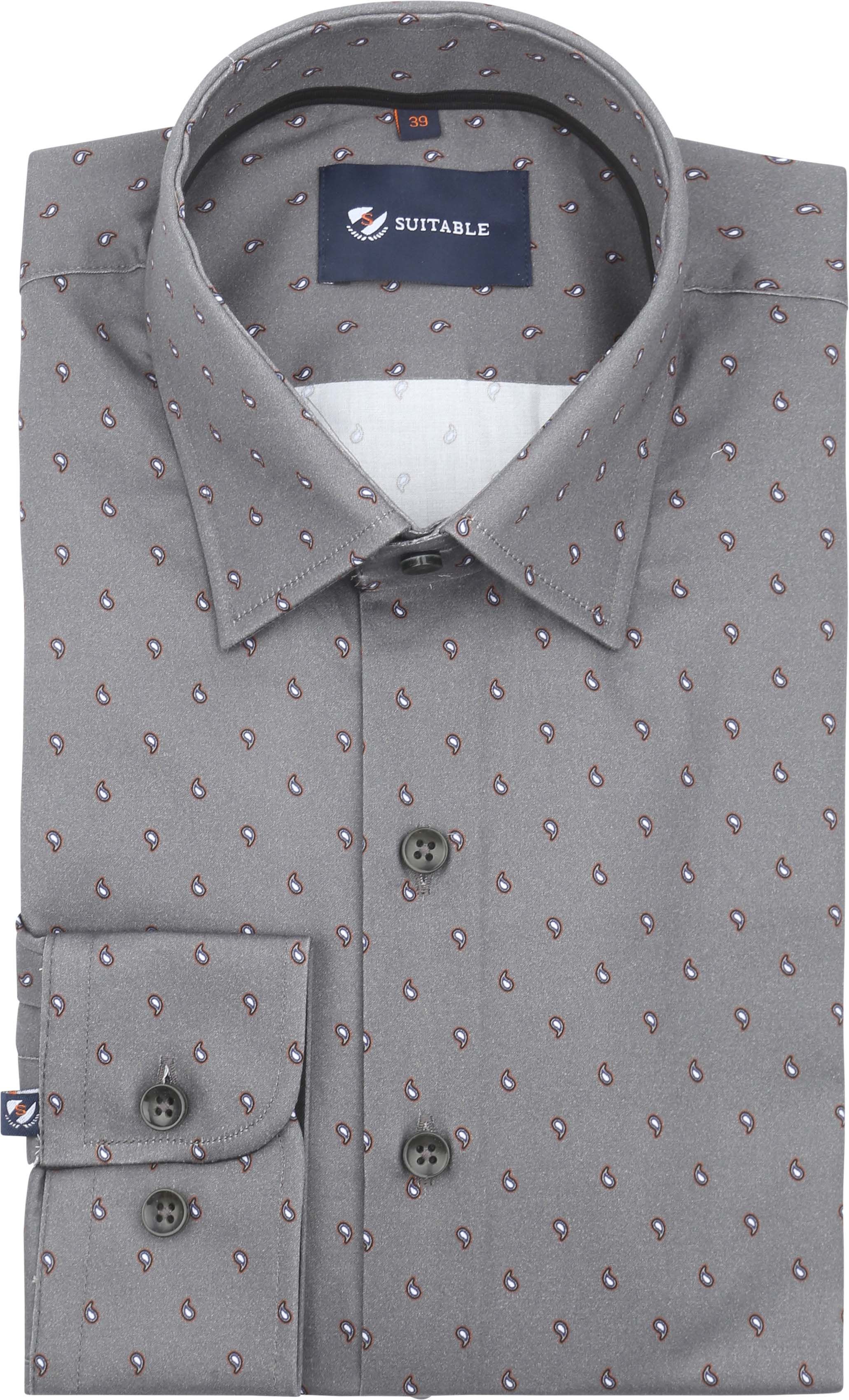 Suitable Skjorta Paisley Antraciet 282-4