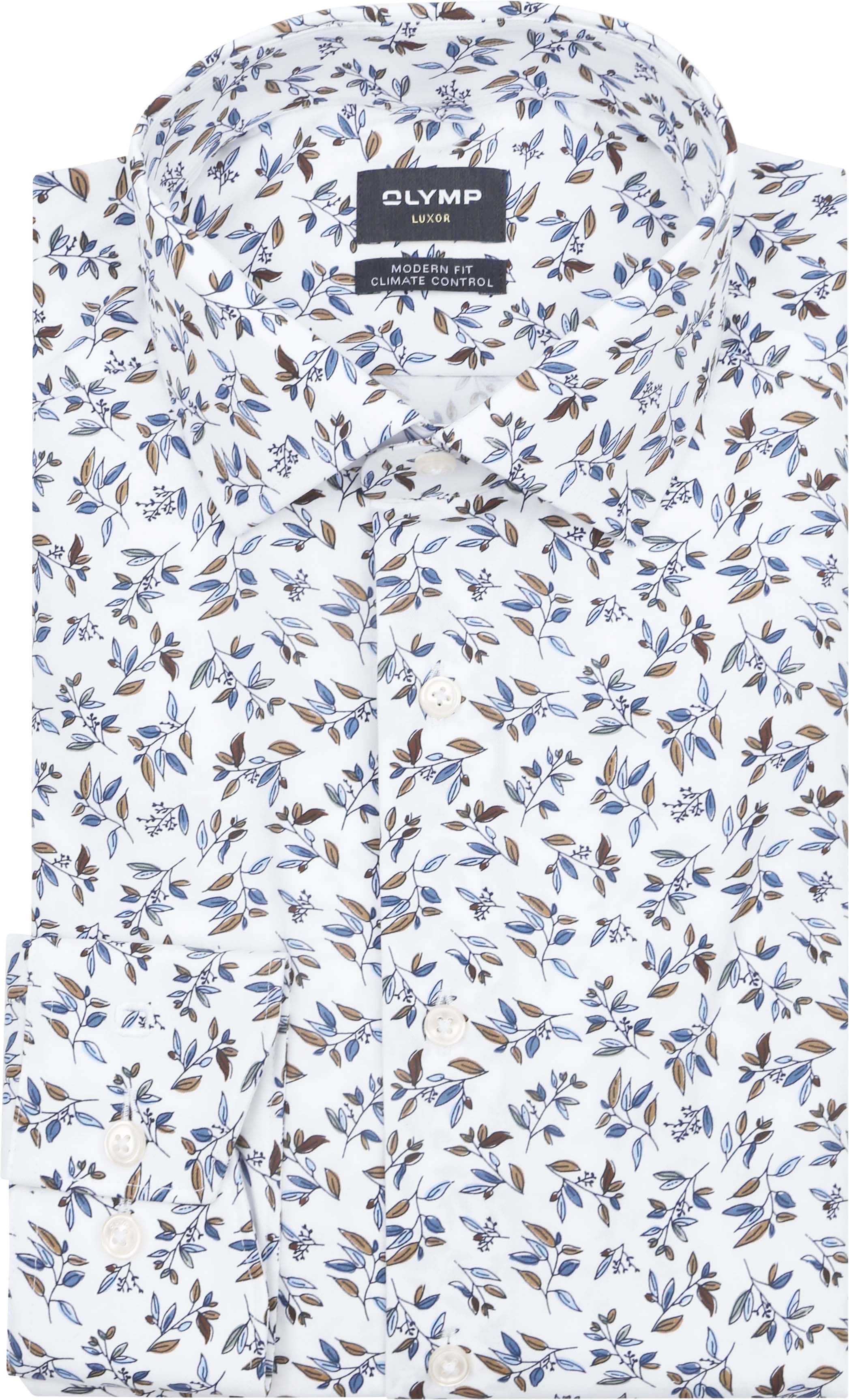 OLYMP Luxor Skjorte 24/Seven Flowers Multifarget 130284-00