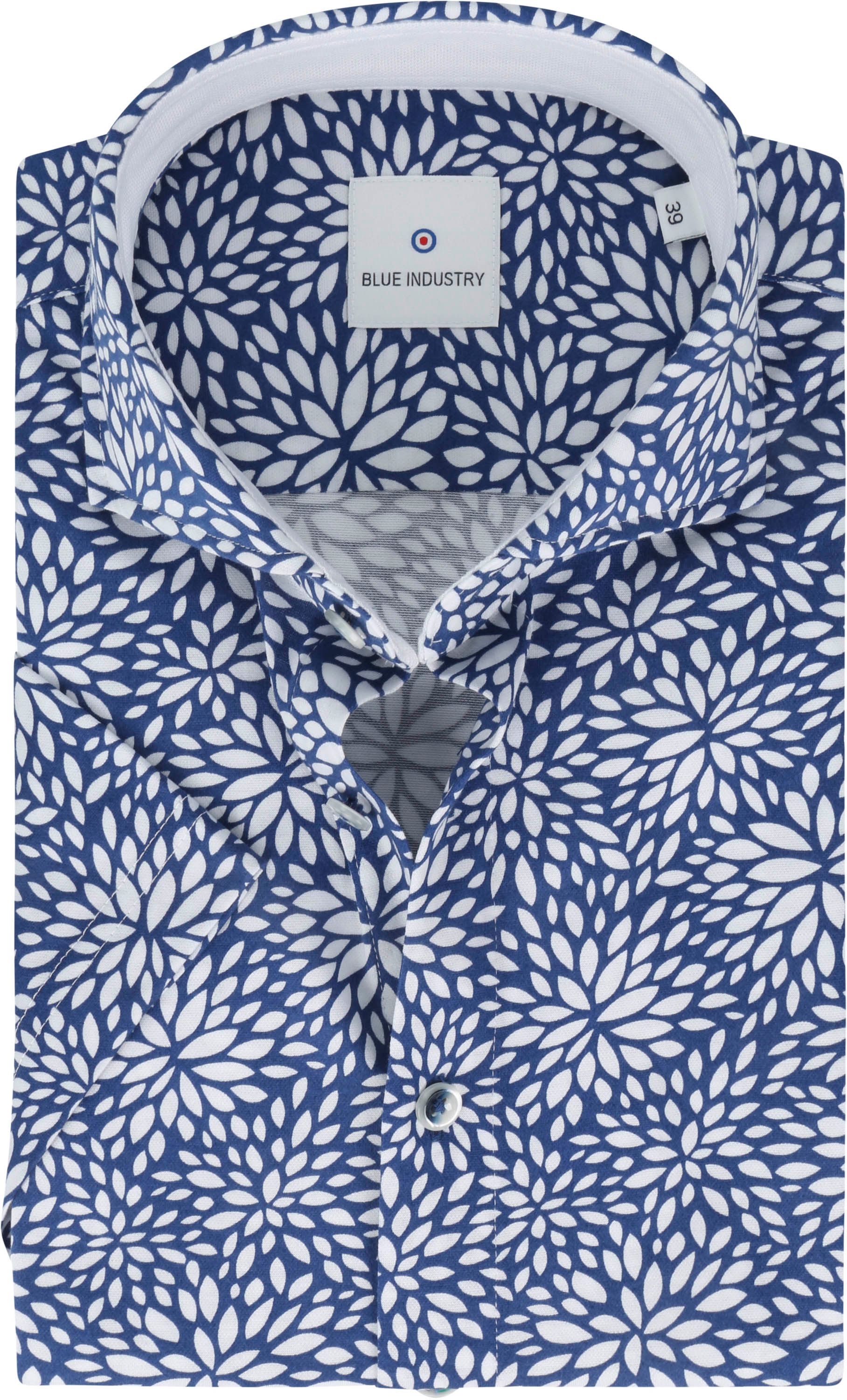 Køb Blue Industry kortærmet skjorte med print blå 2538.21 | Suitable