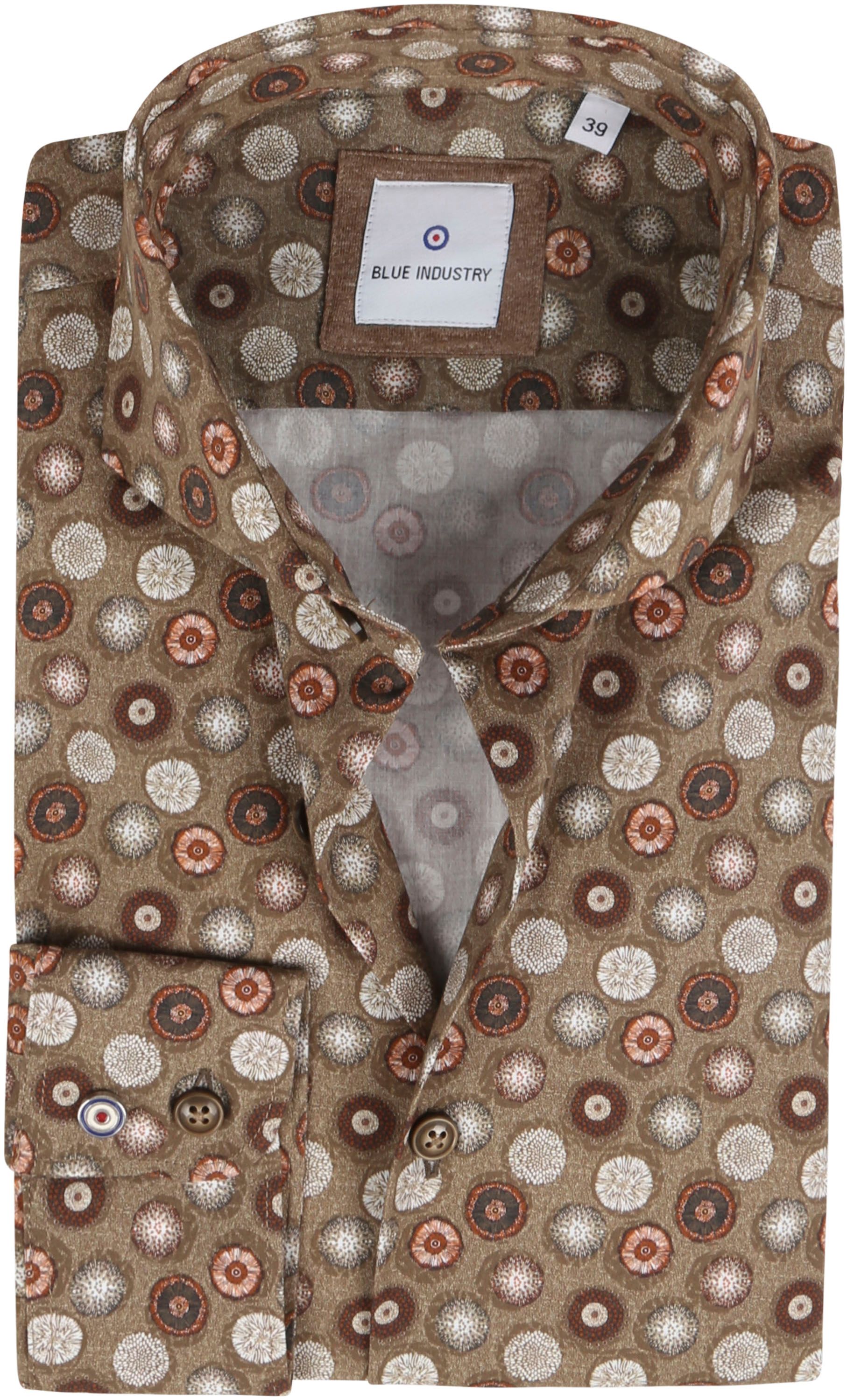 Blue Industry Skjorte Print Kamelbrun 2712.22 Camel