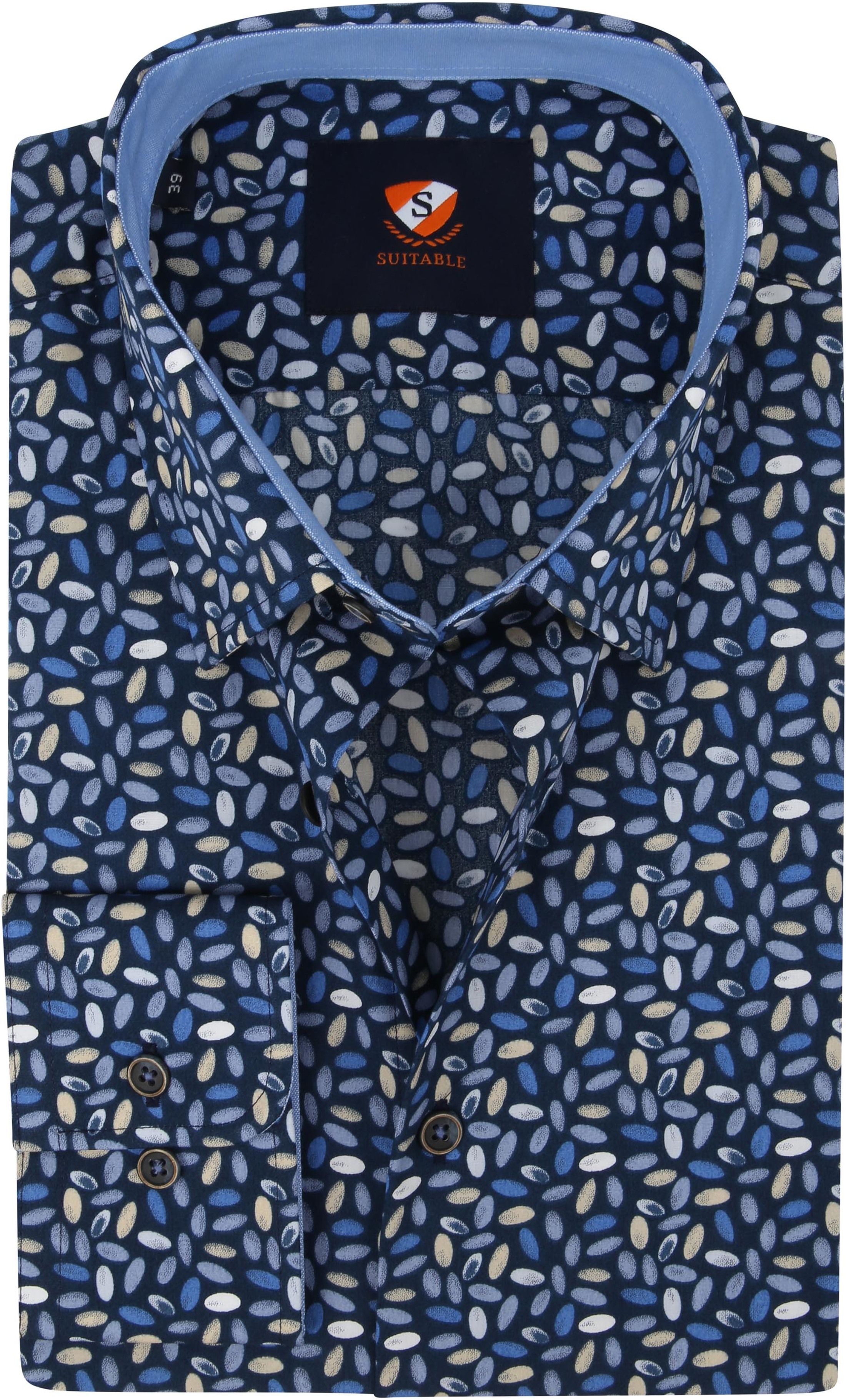Suitable Skjorte Pillen Navy SPE20307WA48ST-500