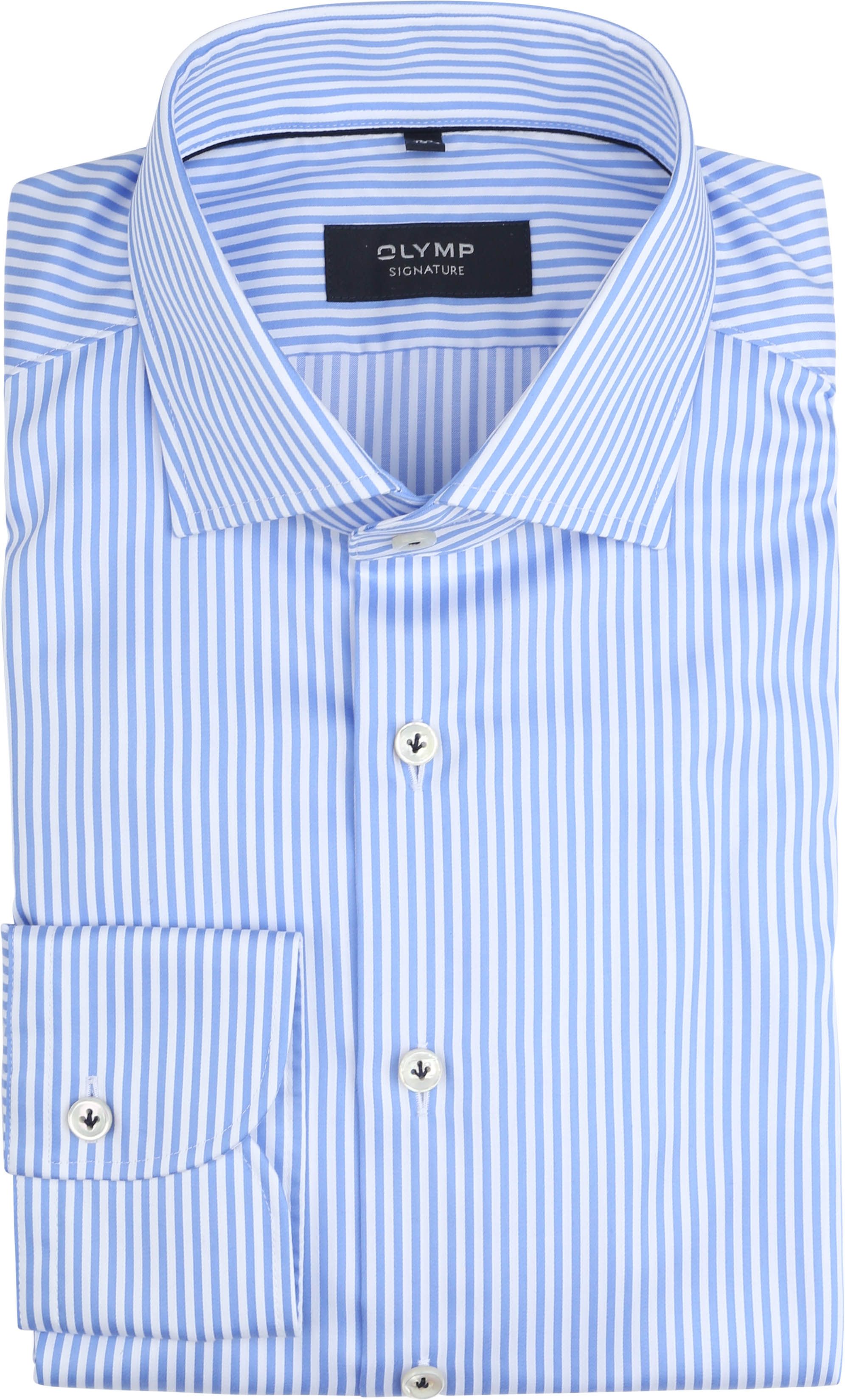Olymp Chemise Signature Rayures Bleu Clair 853674-11 commander en ligne | Suitable