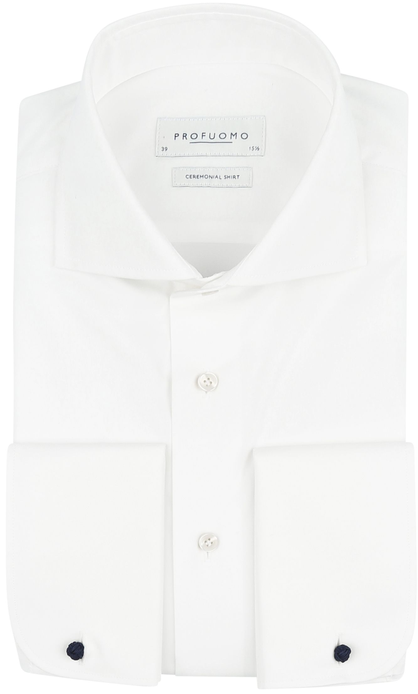 Profuomo Skjorta Cutaway Dubbel Manschett Off White PP0H0C002