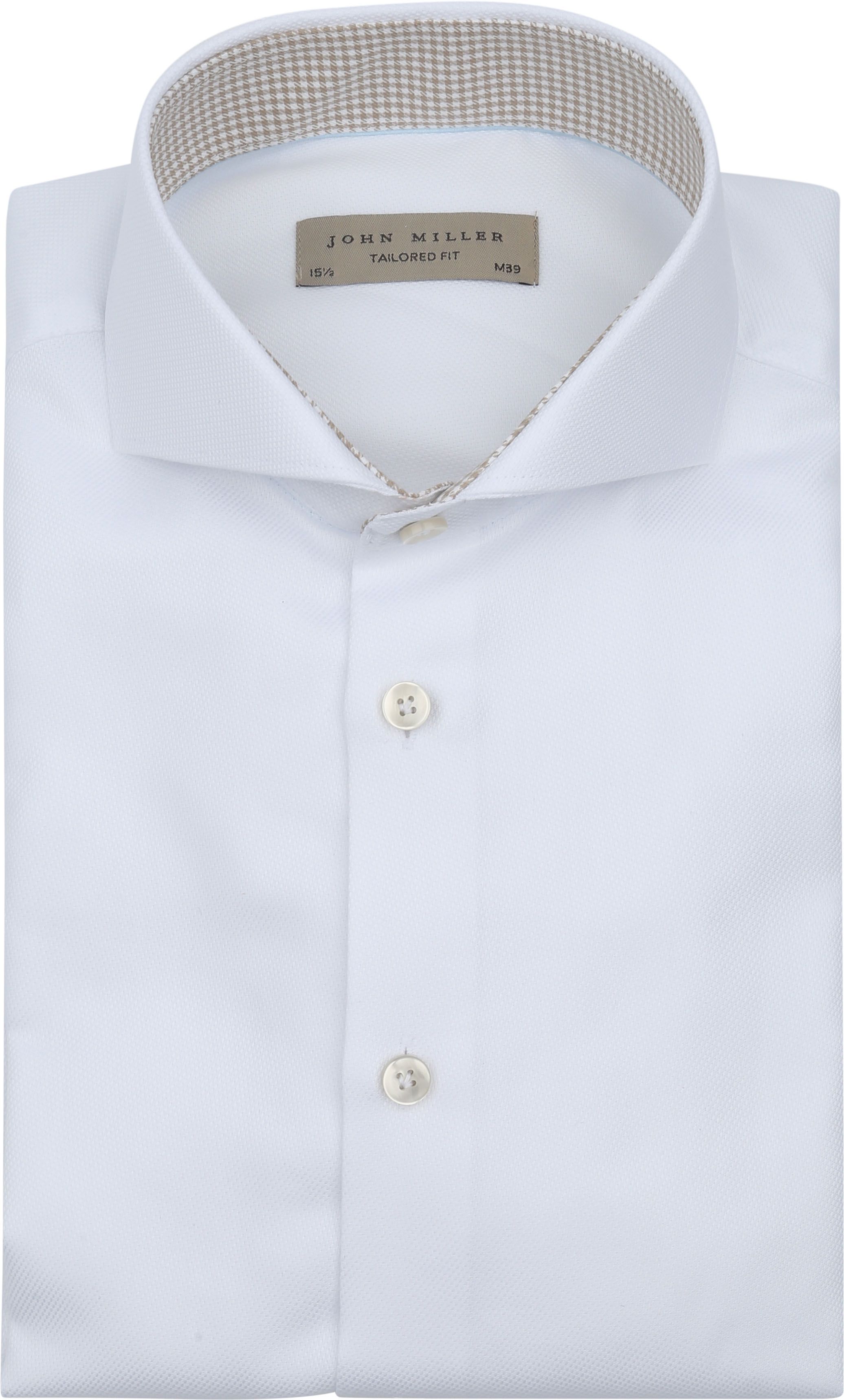 John Miller Skjorta Kontrast Vit 5141795-910620