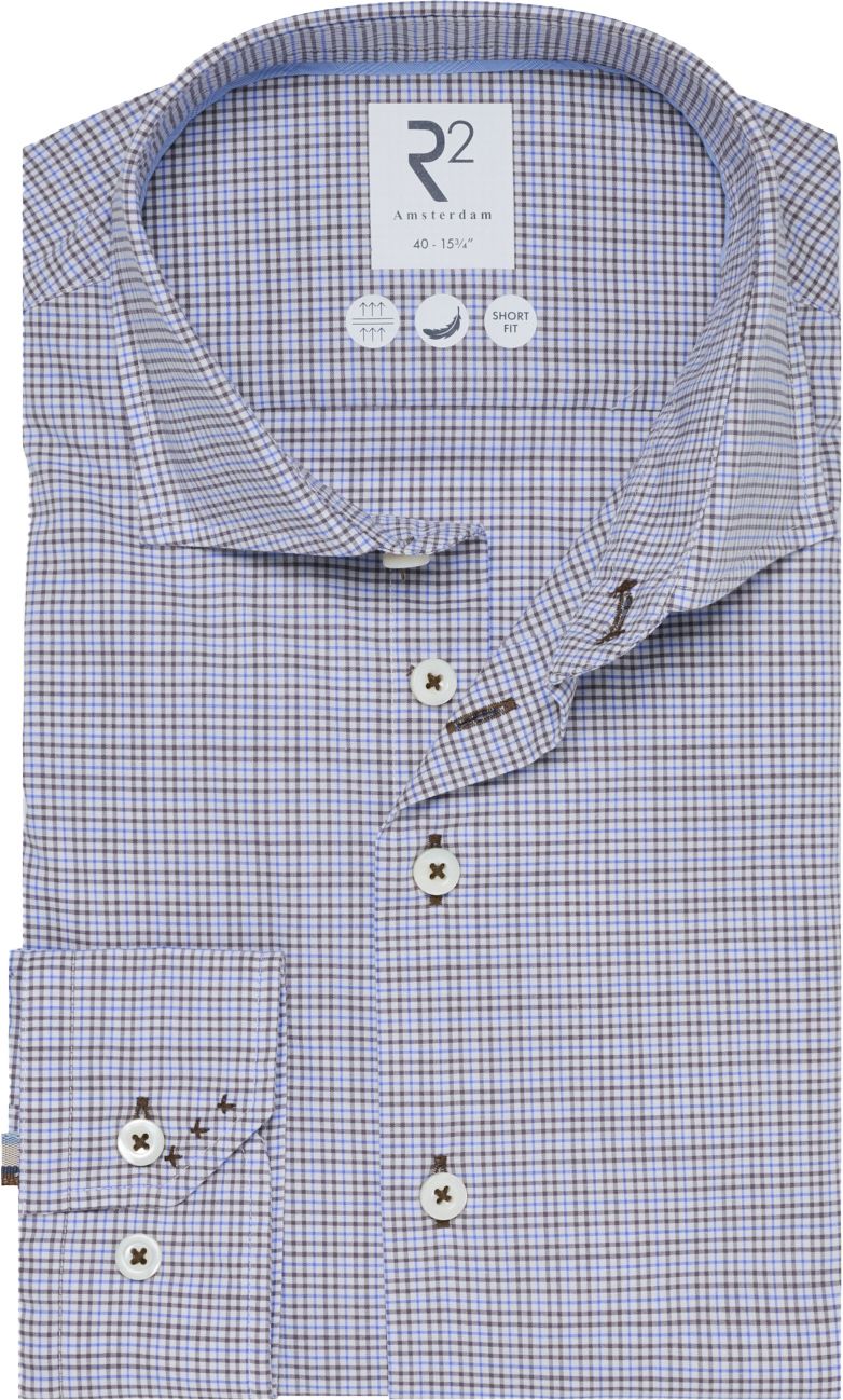 R2 Shirt Classic Checks Blue order online | 130.WSP.138-041 | Suitable Liechtenstein