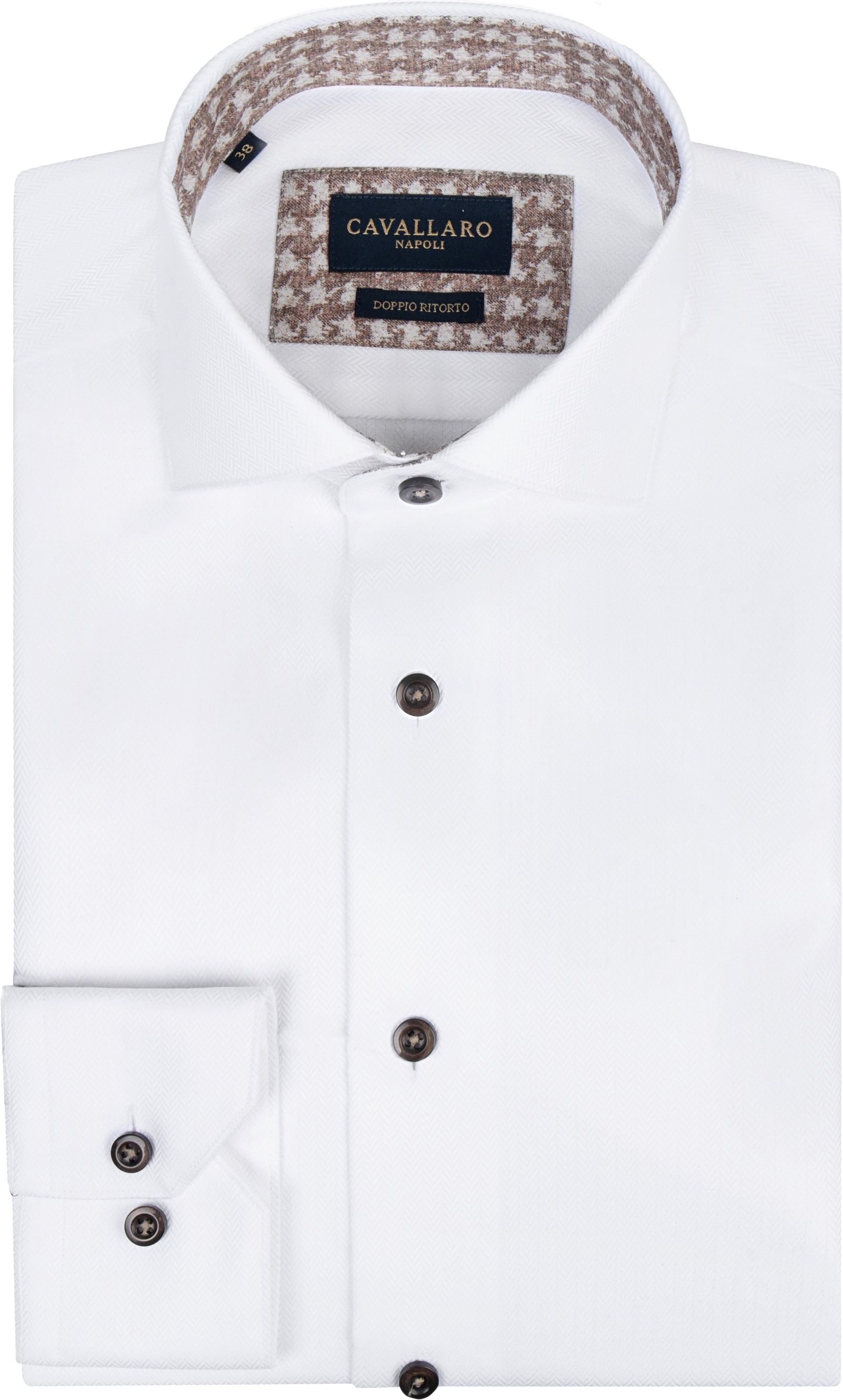 Cavallaro Ludano Overhemd Wit 110245014-100003 kopen Suitable