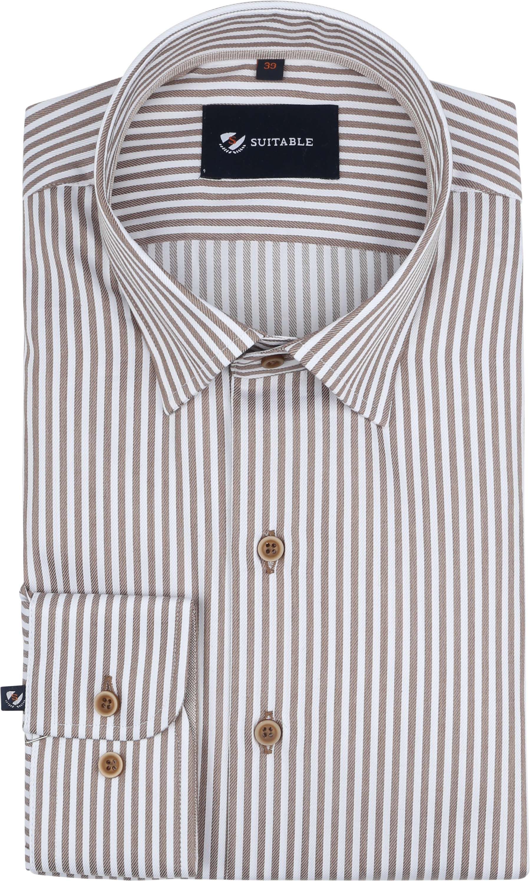 Chemise Suitable Rayures Marron 275-6 commander en ligne | Suitable