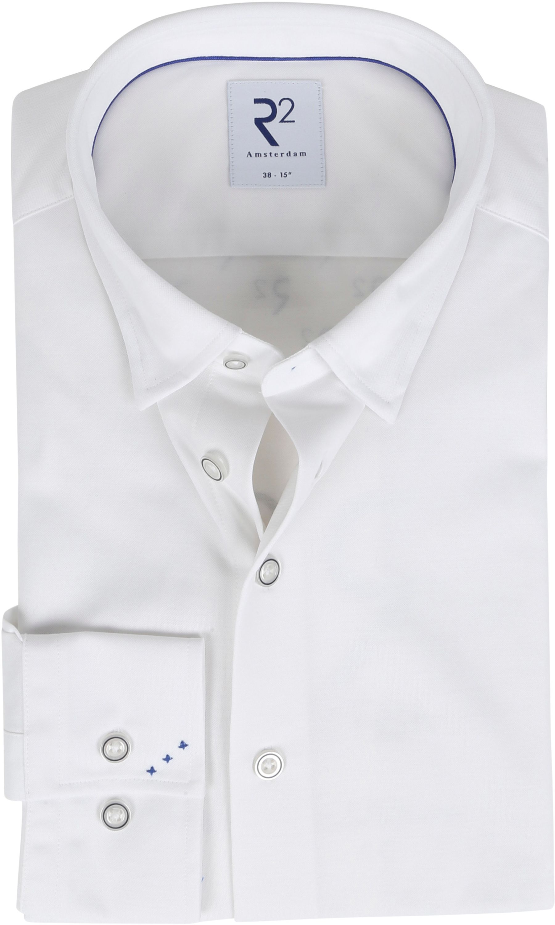 R2 Skjorte Ensfarget Hvit NOS.KNIT.001/004-000004