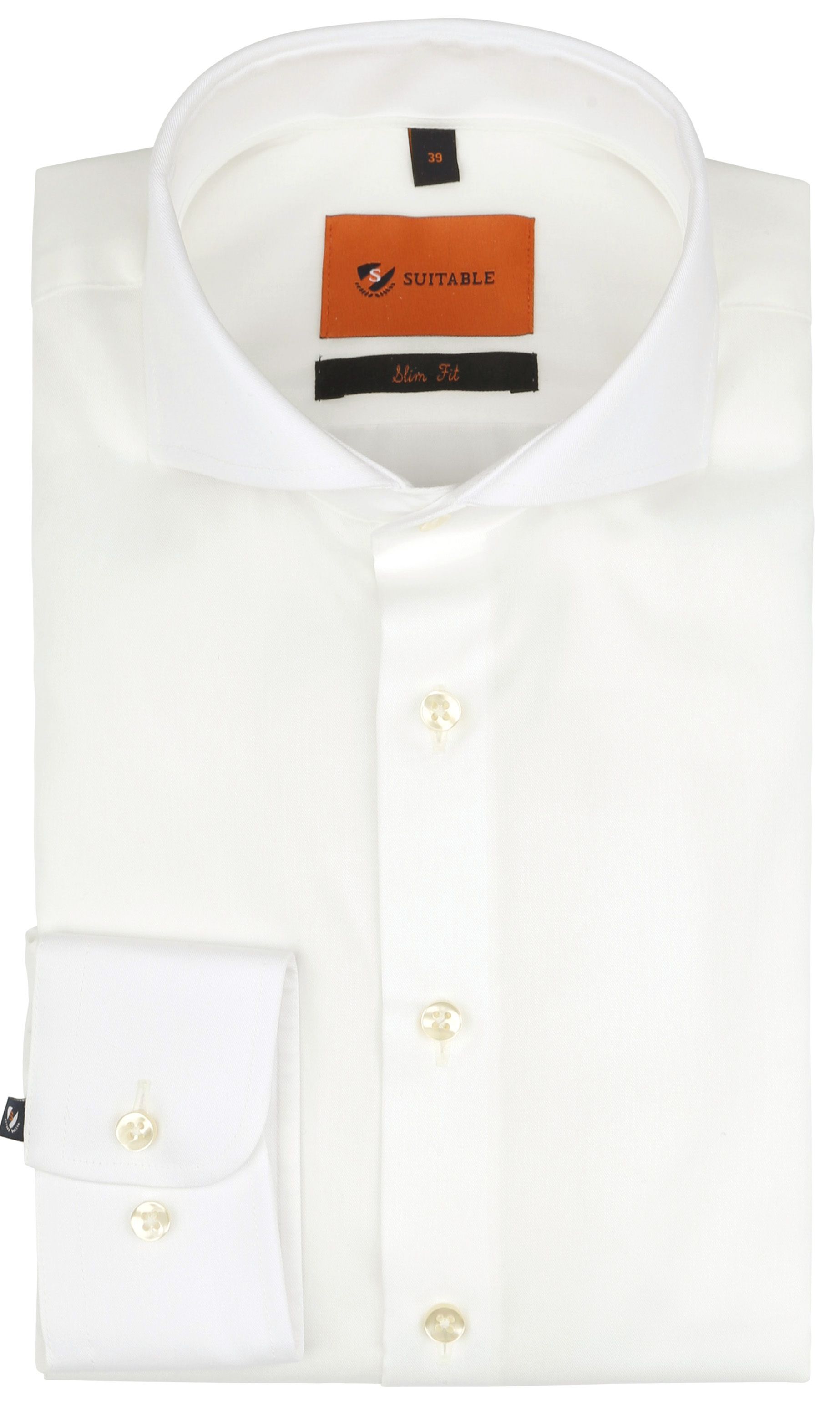 Suitable Camicia Bianco sporco 162-3 CaW Ecru twill no-iron 