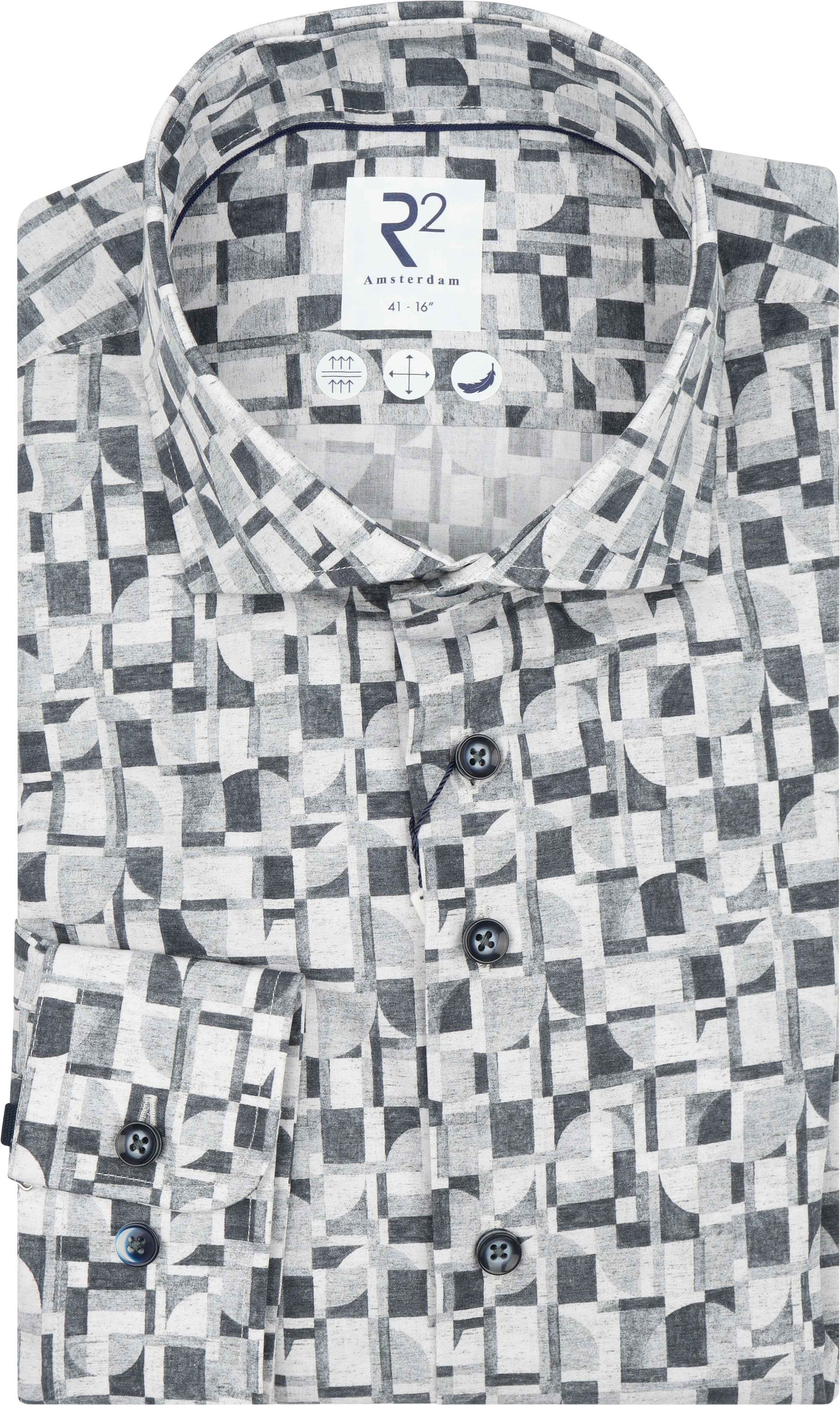 R2 Amsterdam Camicia Grigio 134.WSP.083-028 
