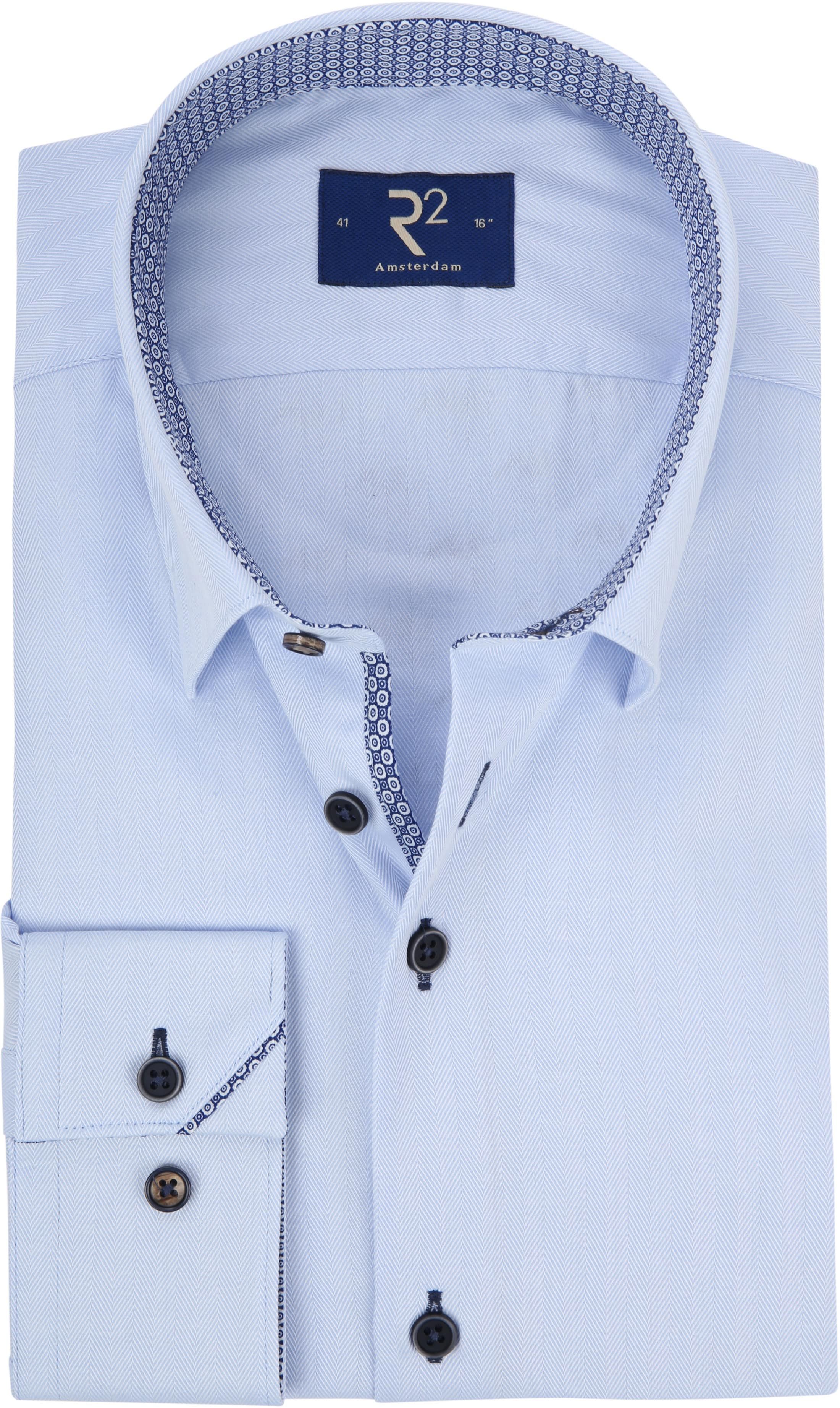 R2 Hemd Herringbon Blau 103.HBD.221/018 kaufen | Suitable