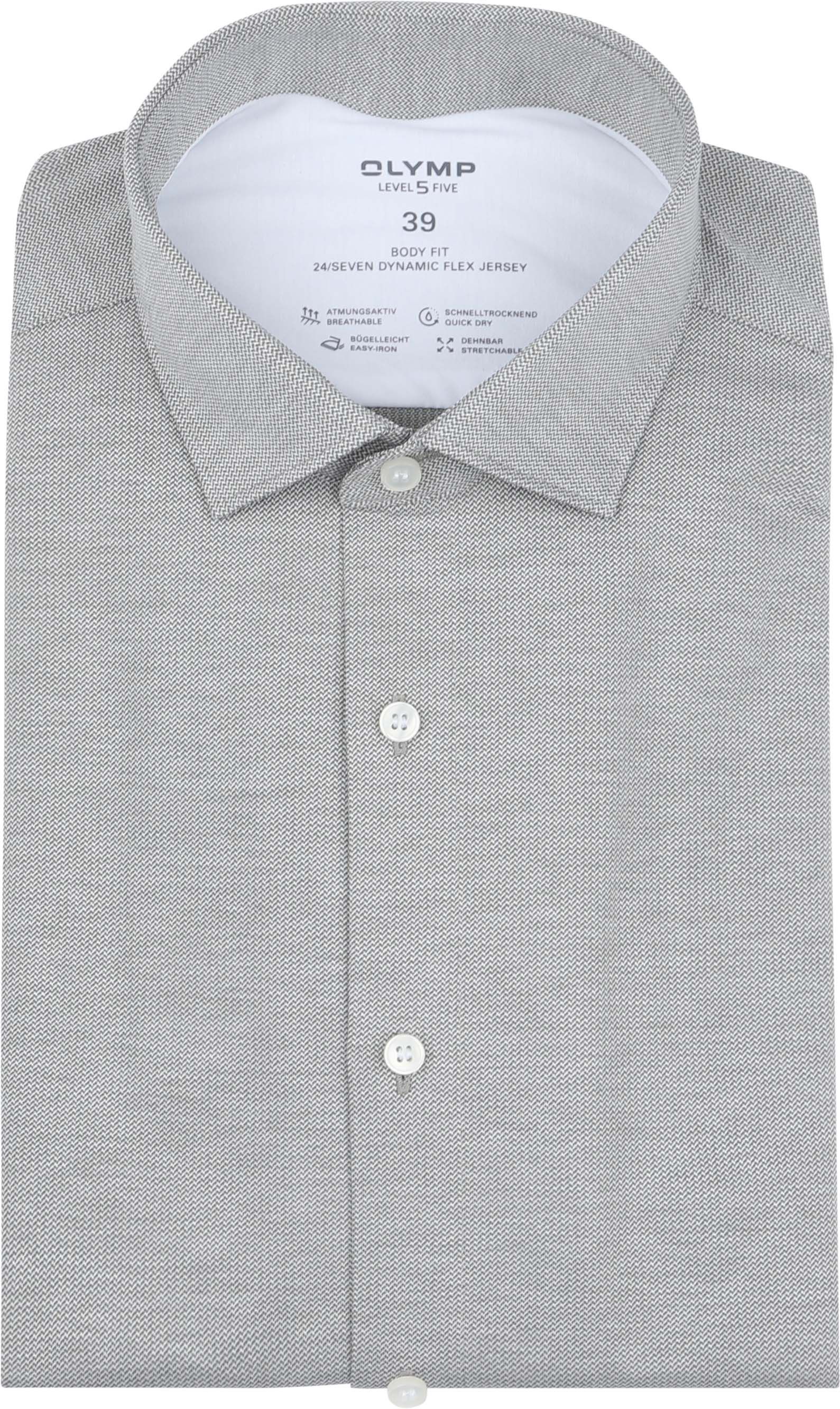 OLYMP Skjorte Level 5 24/Seven Grønngrå 208964-48