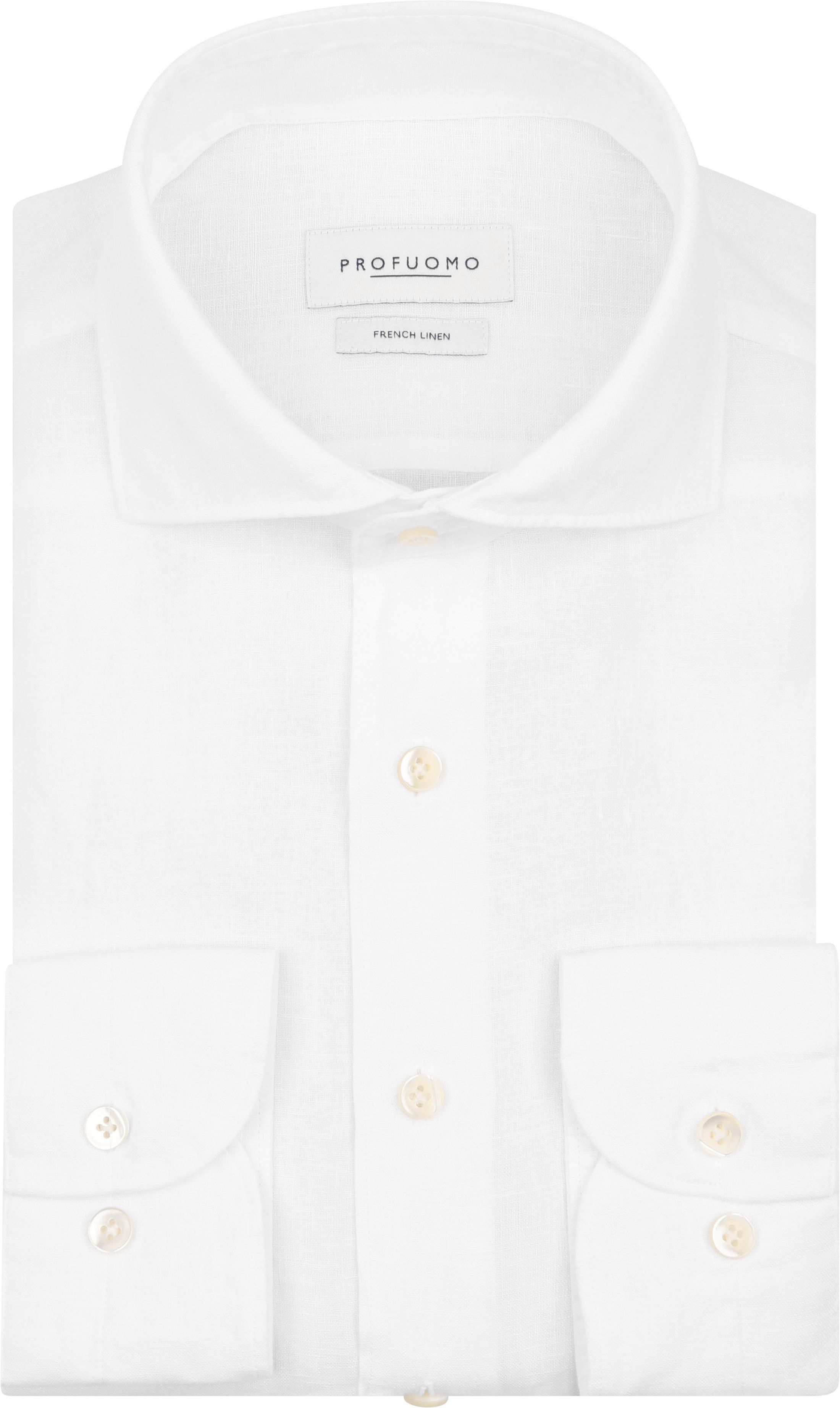 Profuomo Camicia Elegante Lino Bianco PPXH10017A-2