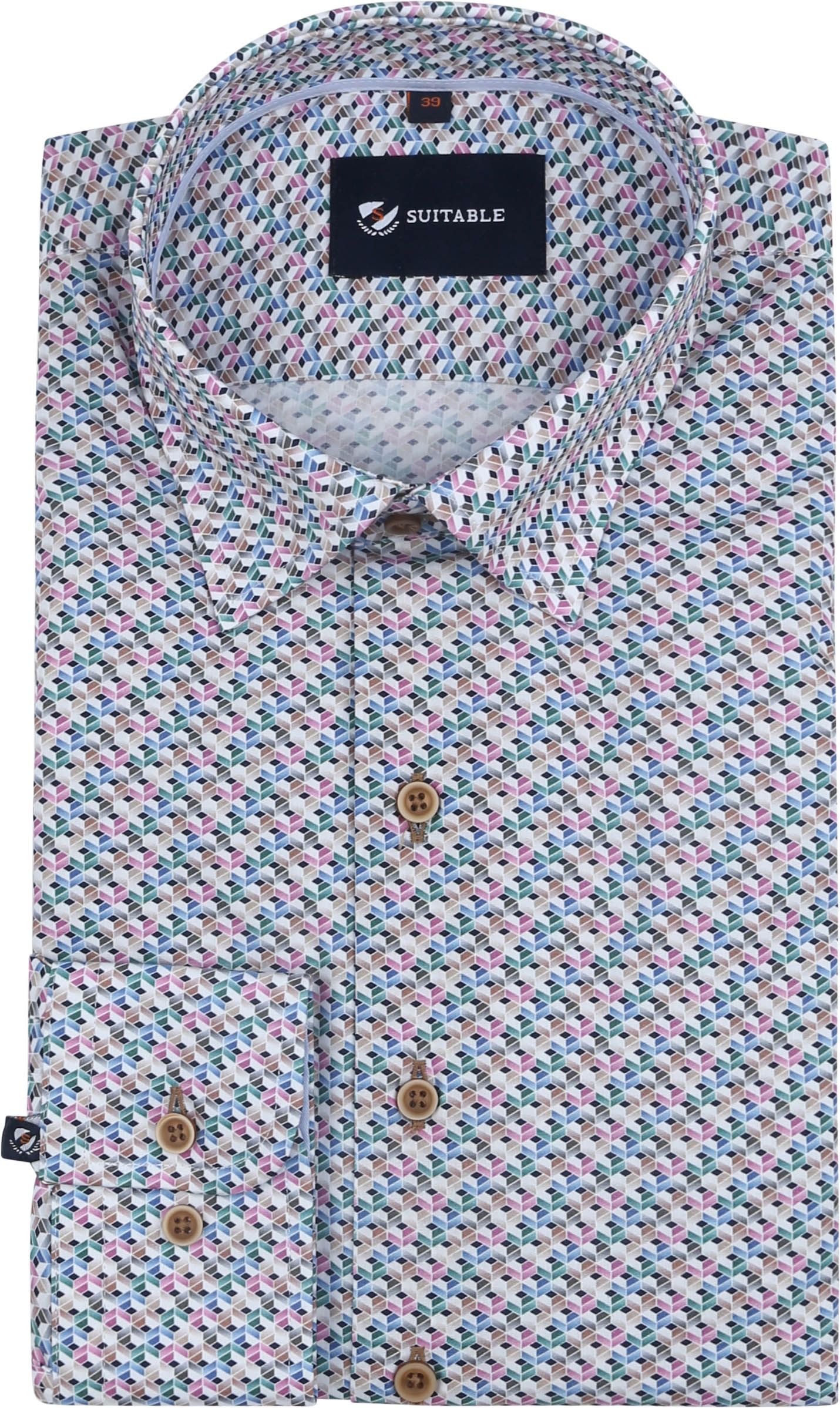 Suitable Hemd Print Multicolour 275-4 kopen | Suitable