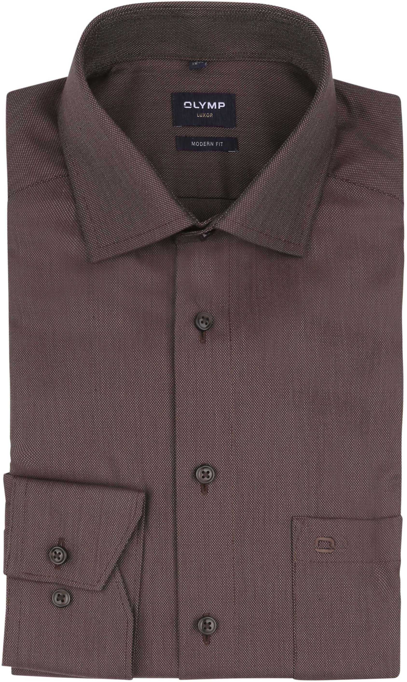 Olymp Chemise Luxor Marron 122664-28 commander en ligne | Suitable