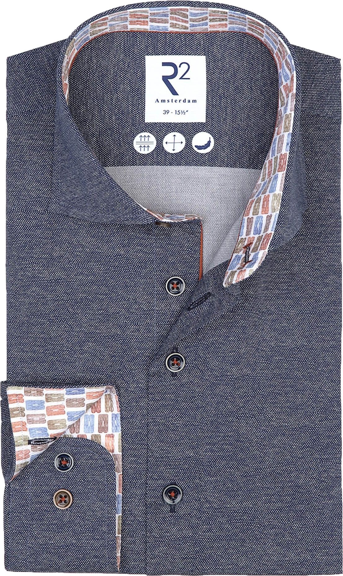 R2 Hemd Melange Navy 122.WSP.037-010 kaufen | Suitable