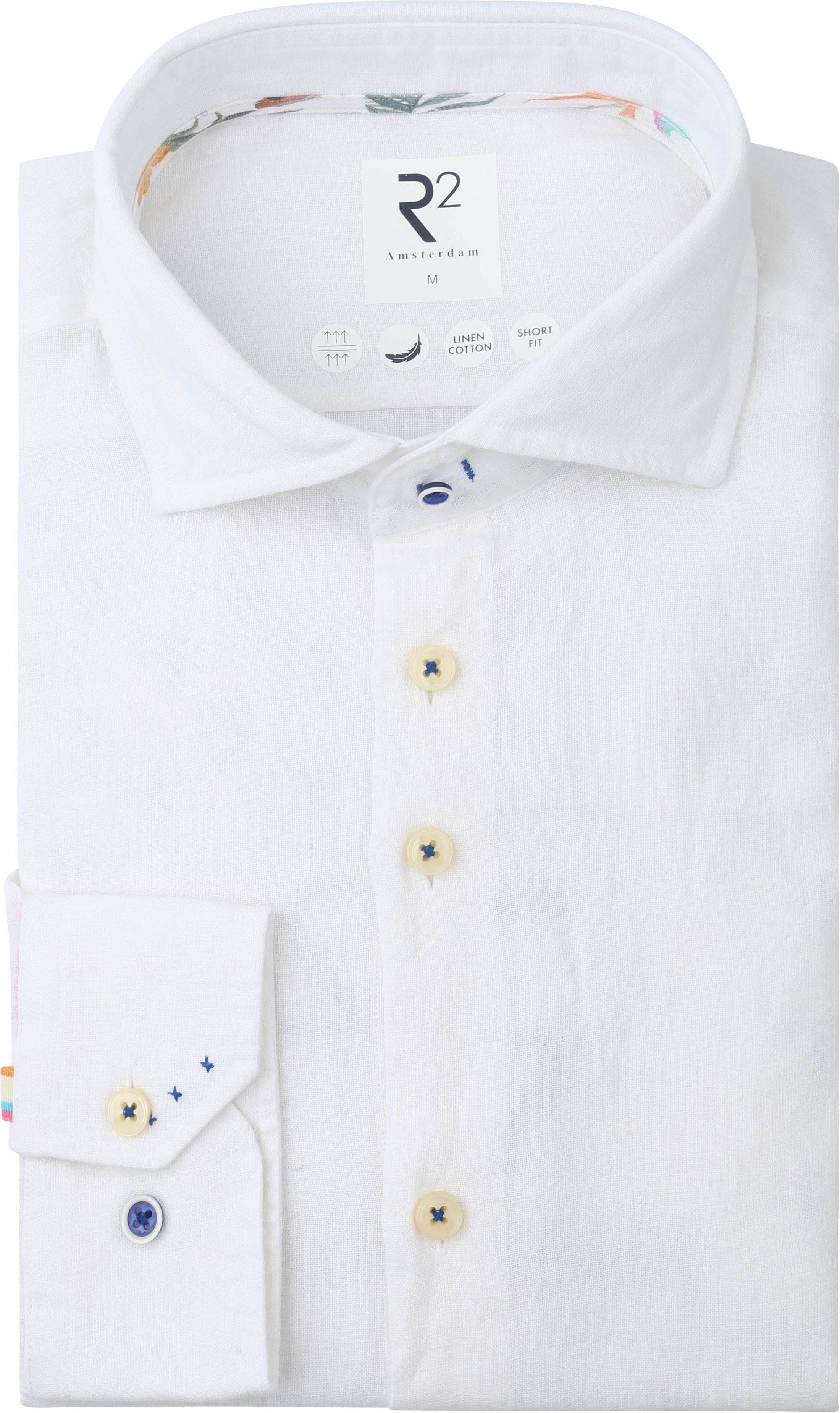 R2 Chemise Blend en Lin Blanc  128.WSP.012-004 commander en ligne | Suitable