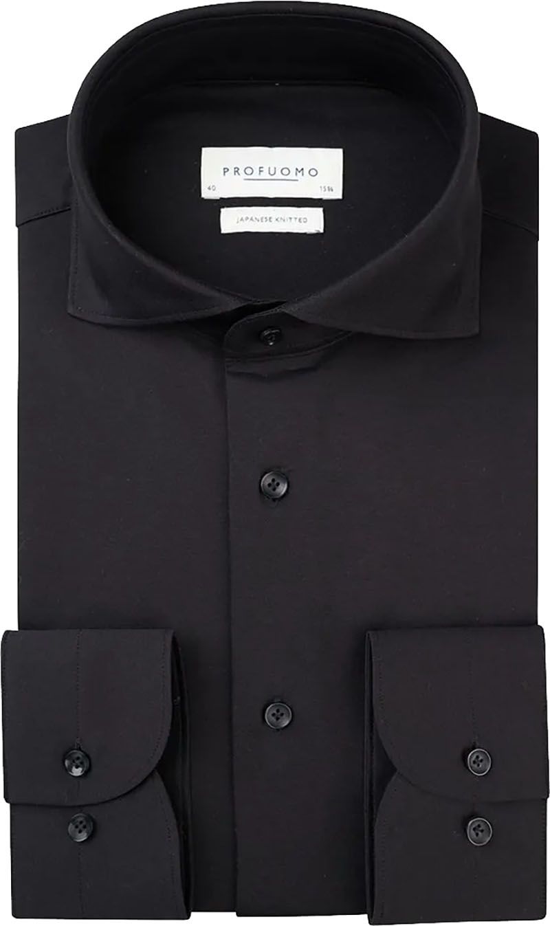 Profuomo Japanese Knitted Overhemd Zwart PP2HC10011 kopen | Suitable