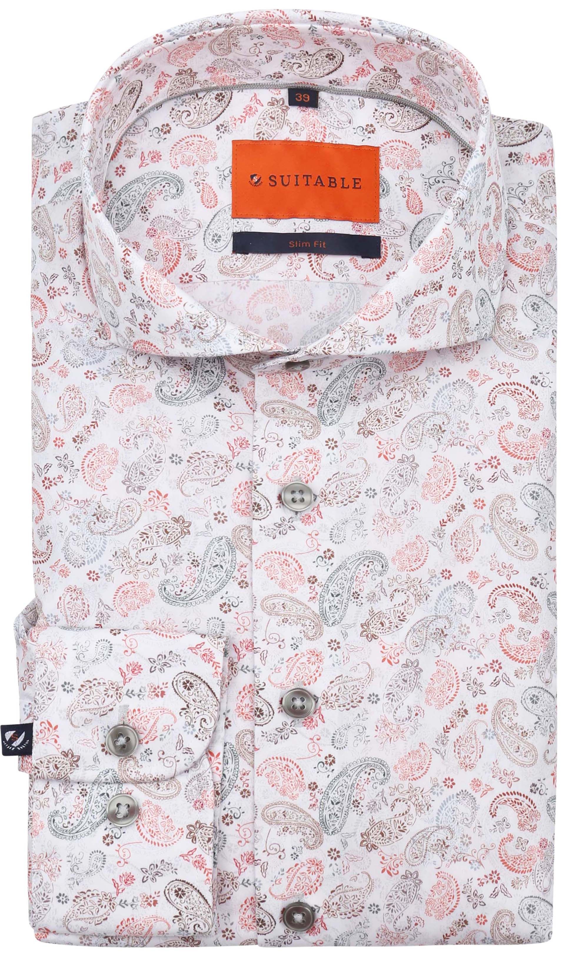 Suitable Melange Skjorta Paisley Multifärgad 285-7