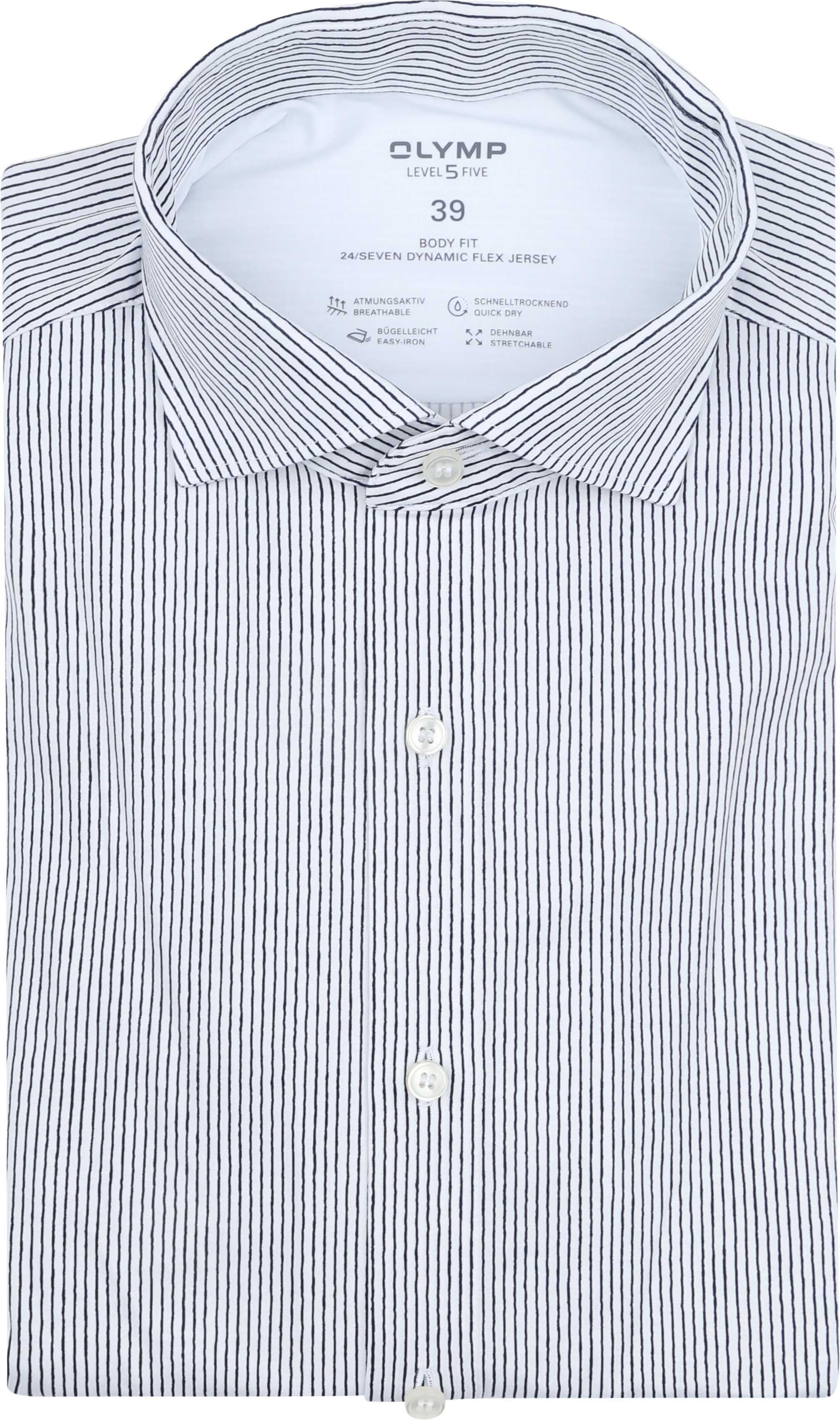 OLYMP Skjorte Level 5 24/Seven Penstripe Blå 211214-00