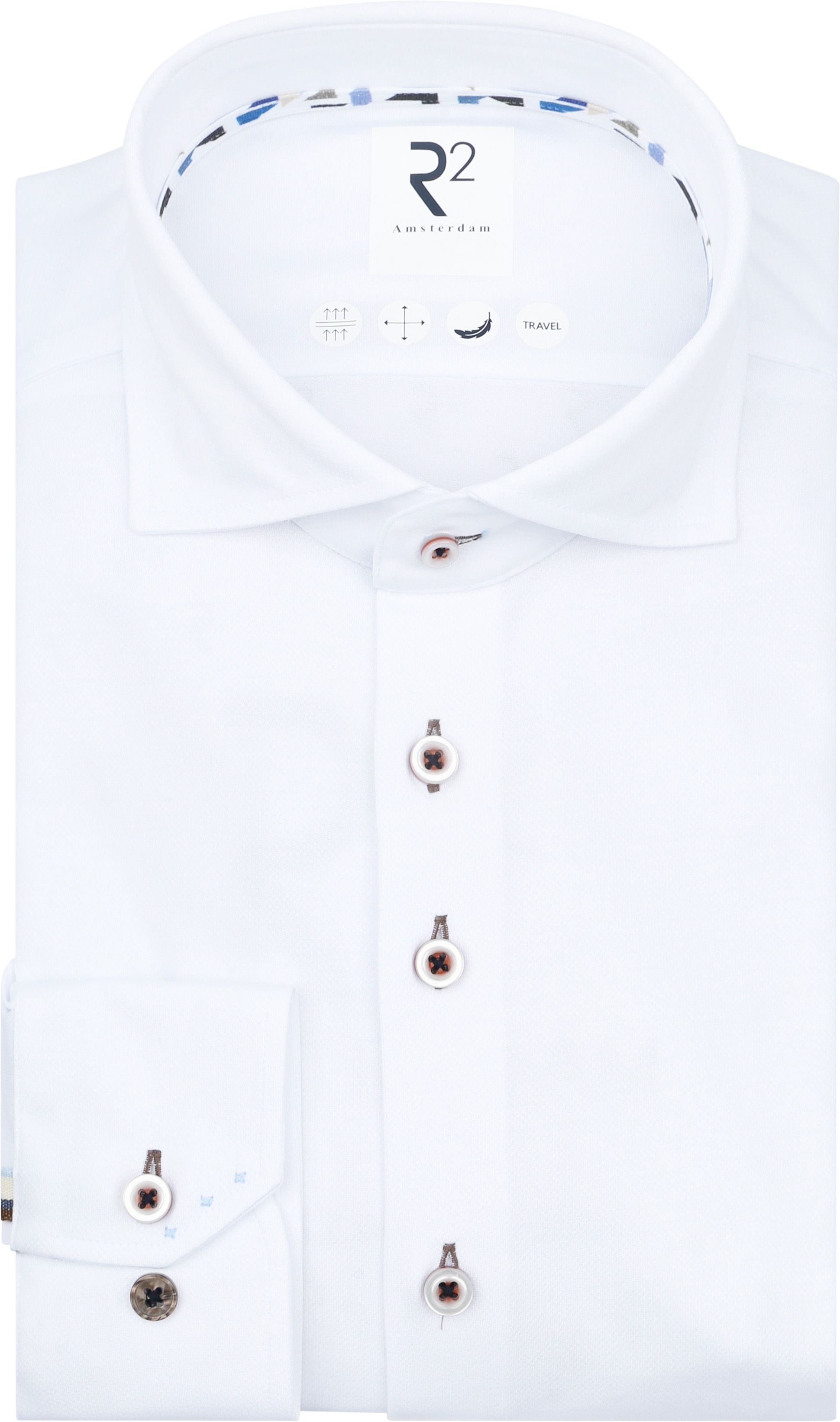 R2 Chemise Technical Knitted Dobby Blanche commander en ligne | Suitable