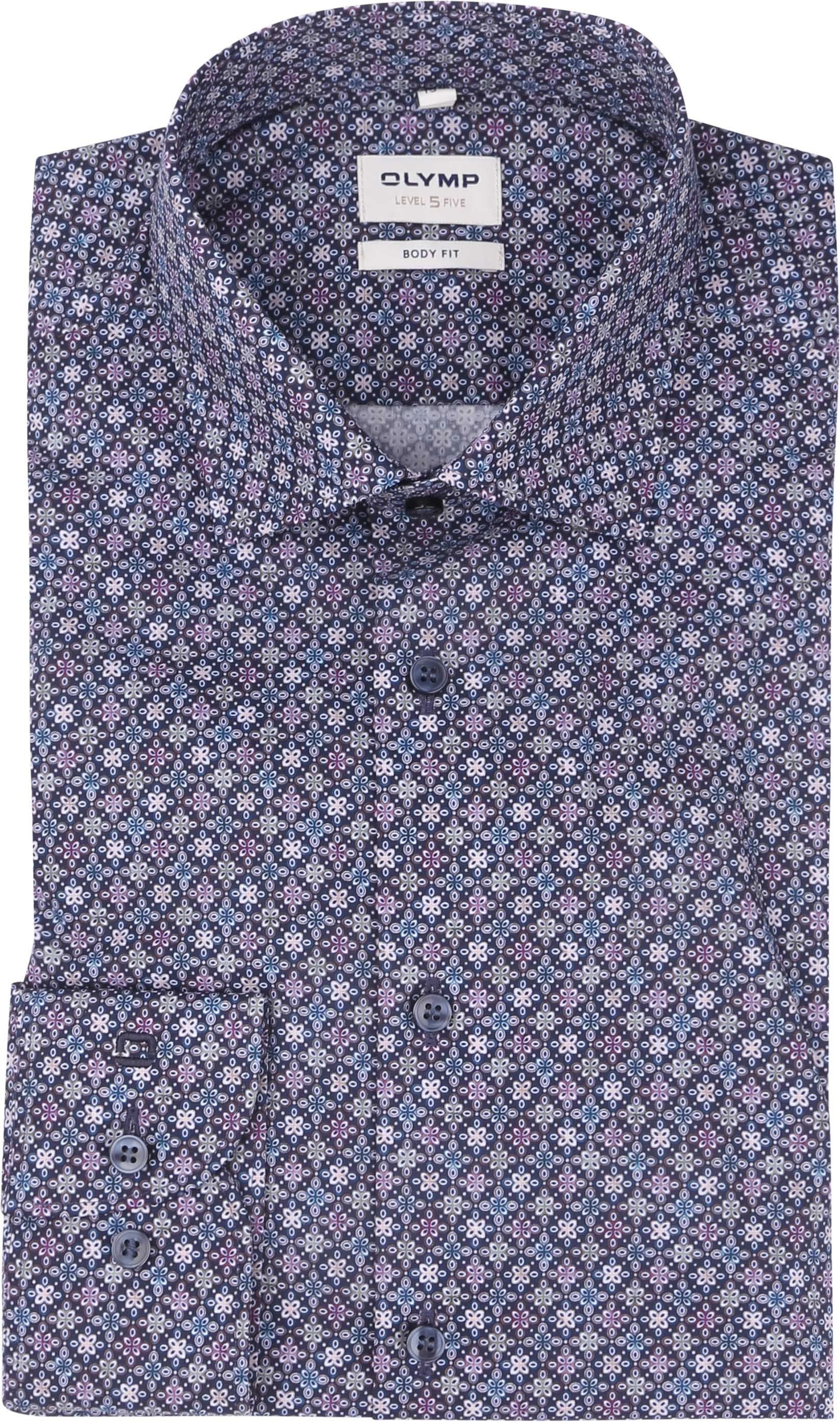 OLYMP Level 5 Overhemd Print Blauw 204464-18 kopen | Suitable
