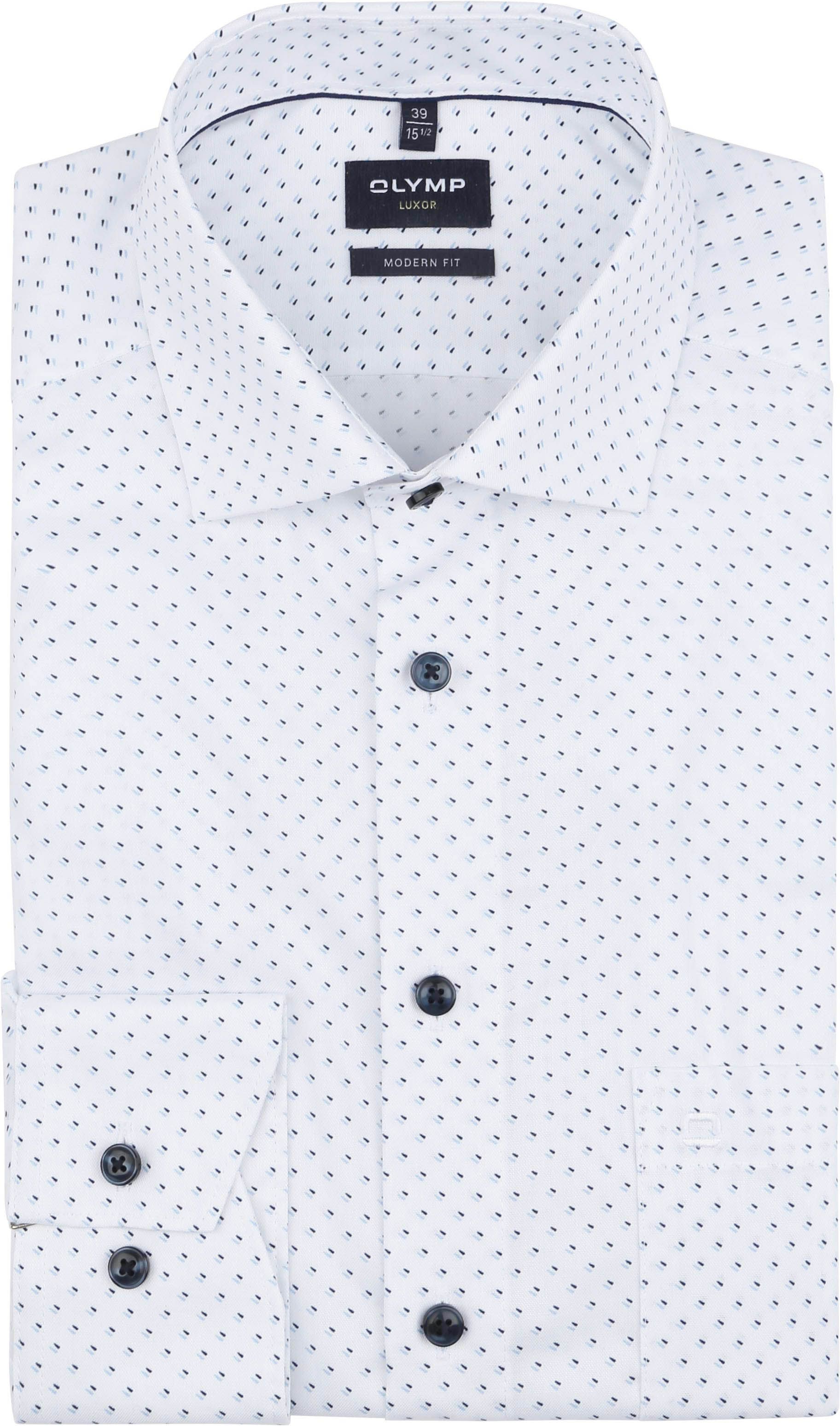OLYMP Luxor Hemd Extra Long Sleeves Druck Weiß 123459-11 kaufen | Suitable