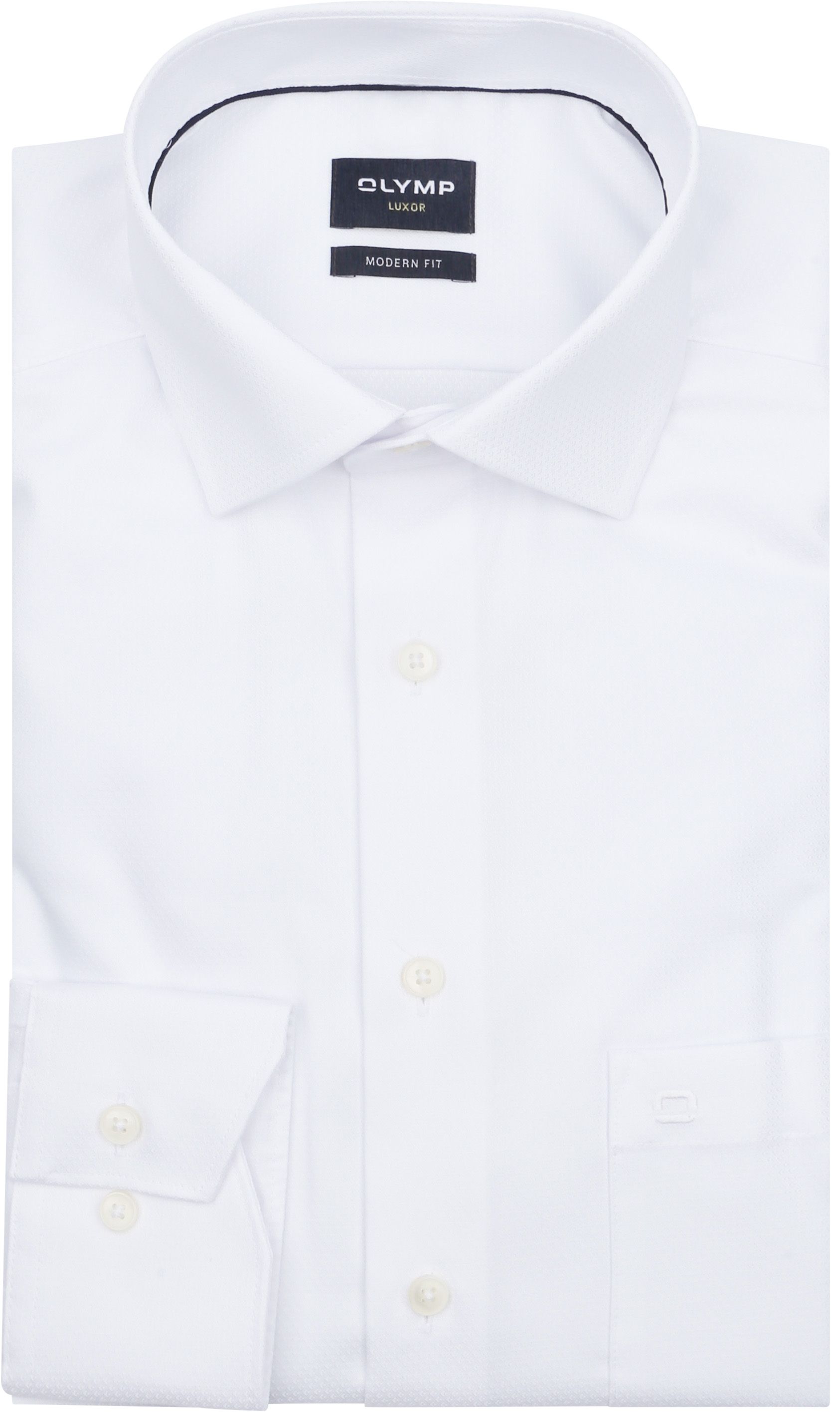 Olymp Chemise Luxor Structure Diamant Blanche 135674-00 commander en ligne | Suitable