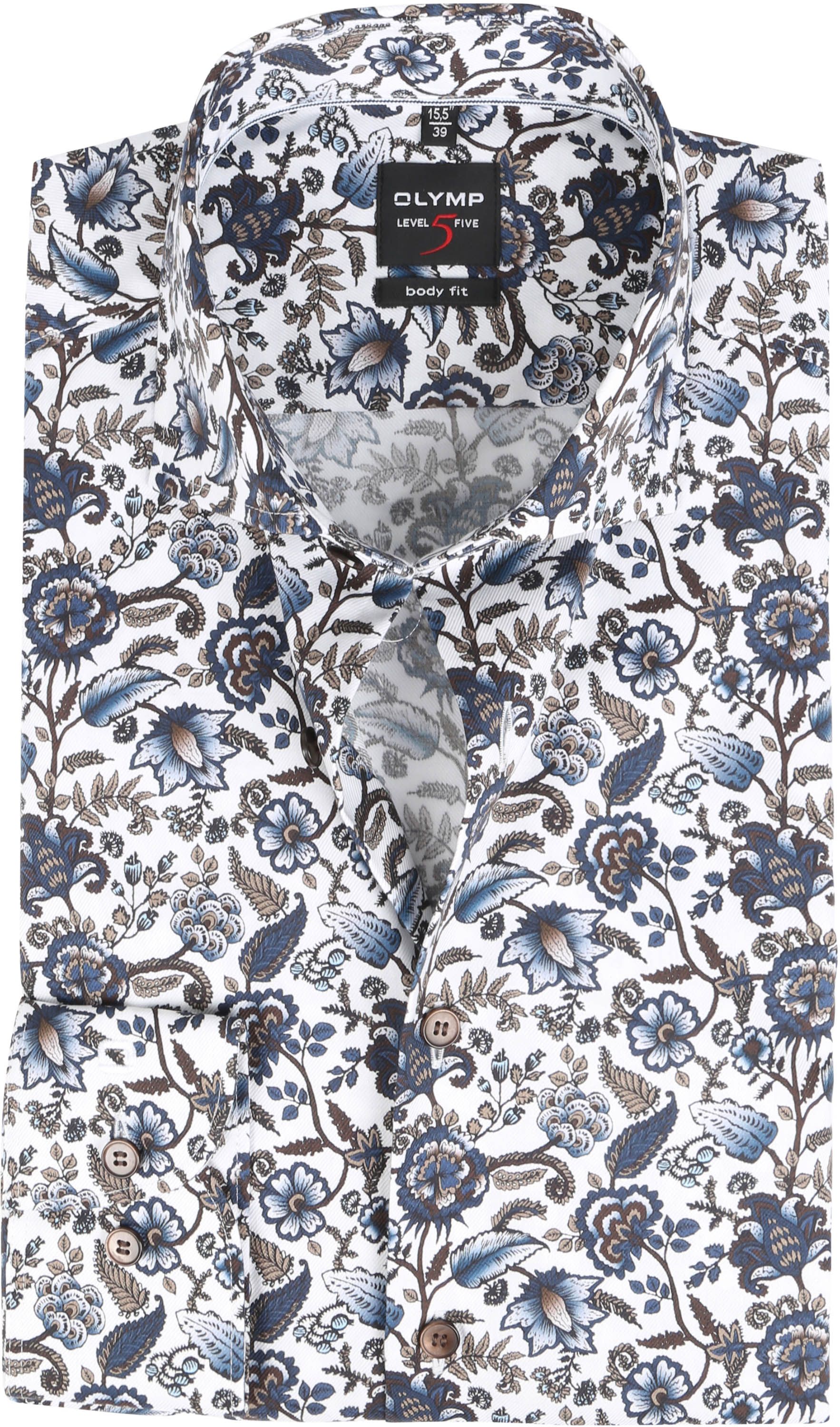 OLYMP Chemise Lvl 5 Fleurs Marron 211684-28 commander en ligne | Suitable