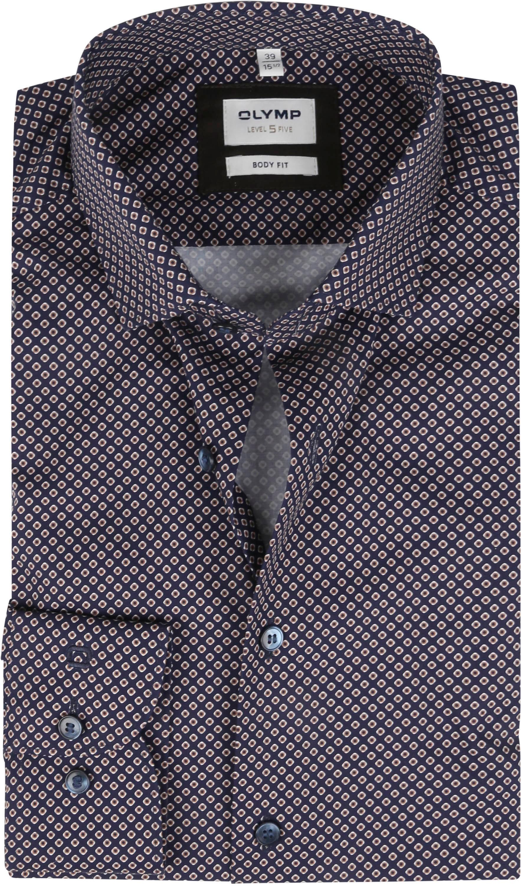 OLYMP Level Five Overhemd Print Donkerblauw 209824-22 kopen | Suitable