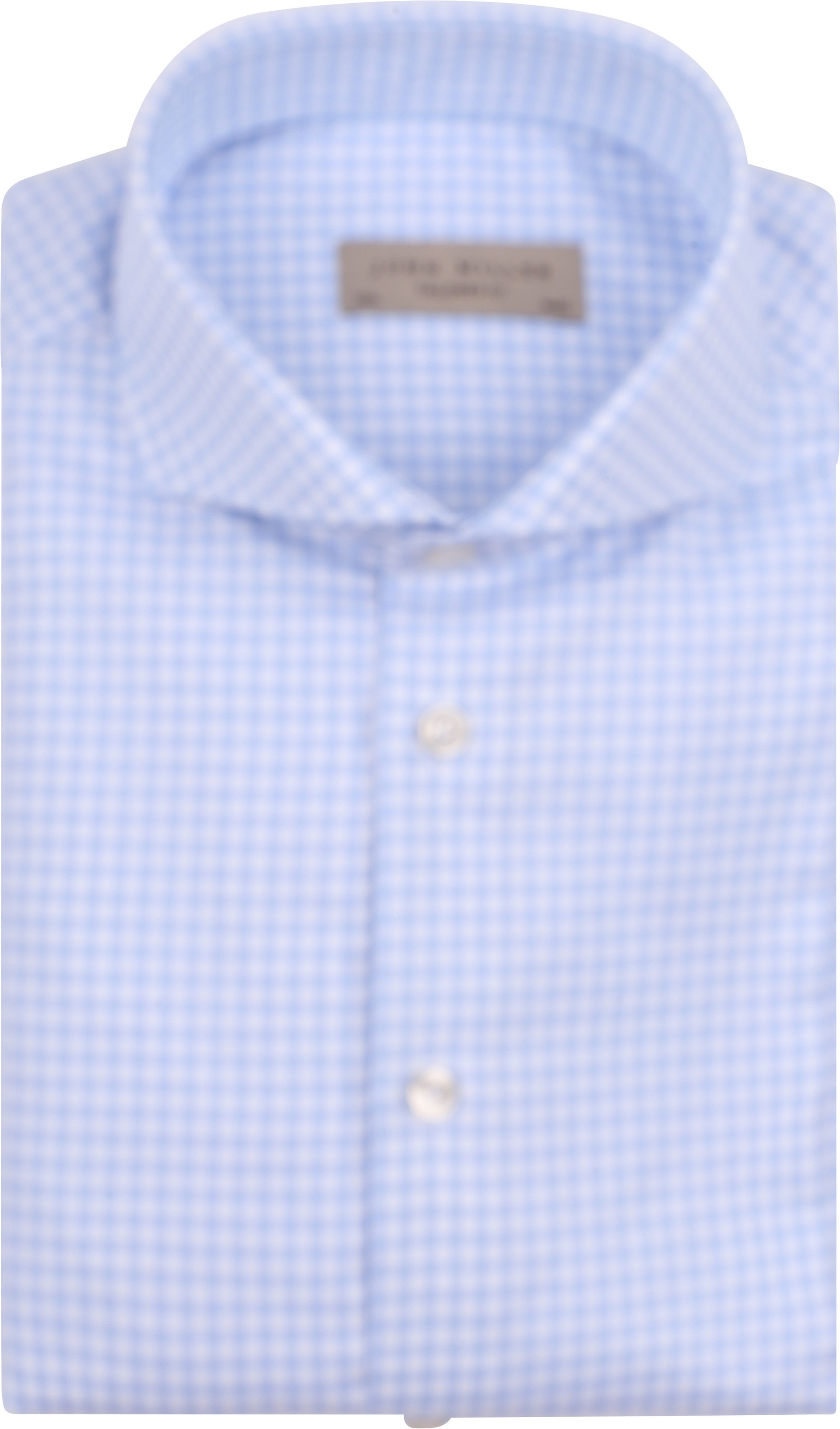 John Miller Skjorta Rutig Ljusblå 5141216-130000