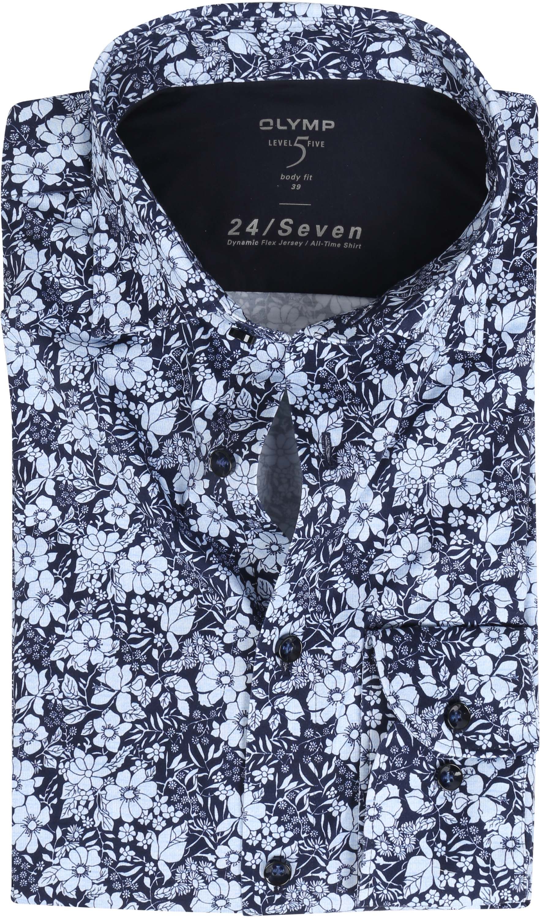 OLYMP Chemise Level 5 24/seven Fleurs Bleu Foncé 203274-11 commander en ligne | Suitable