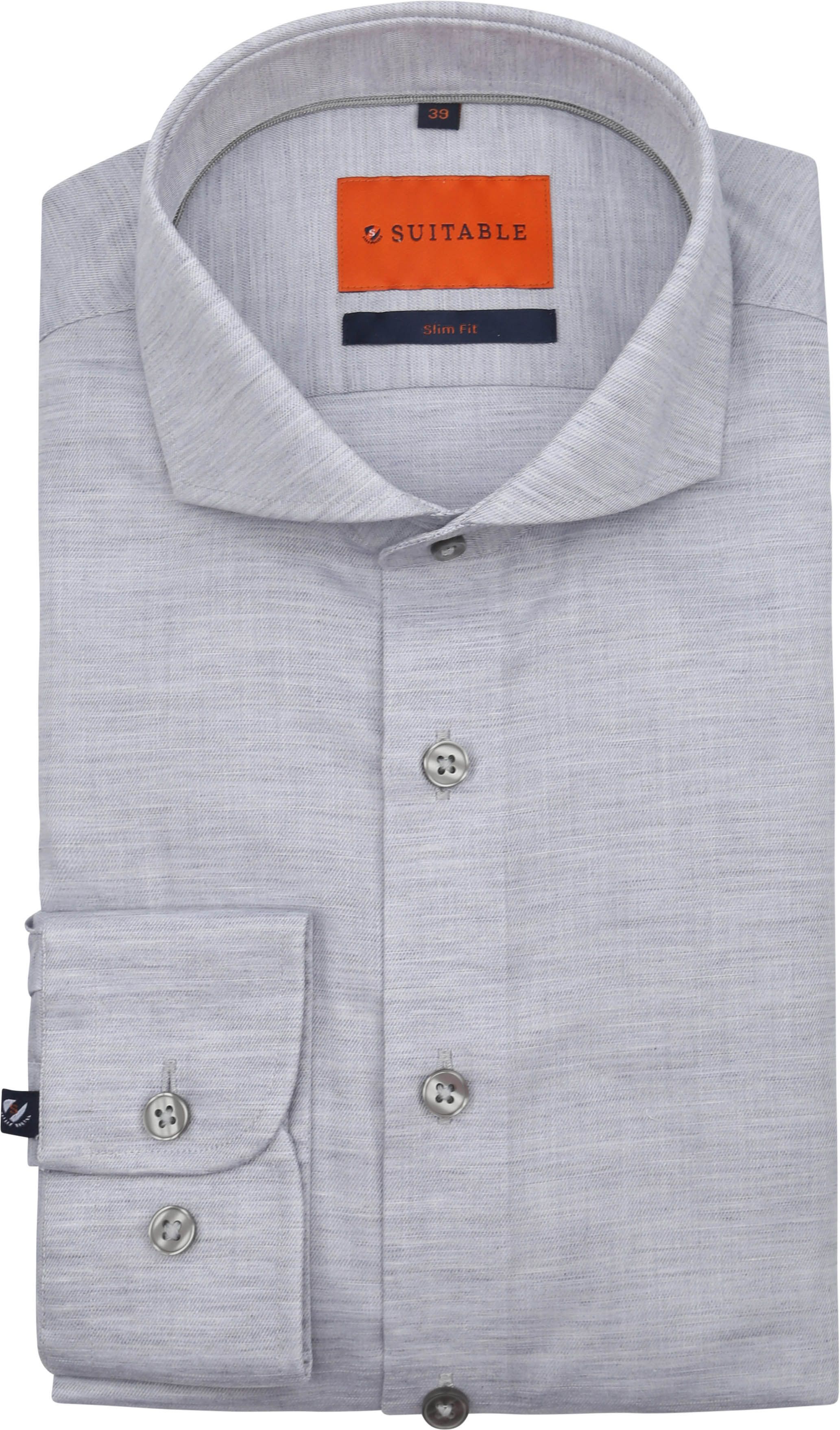 Suitable Melange Hemd Grijs 285-6 kopen | Suitable
