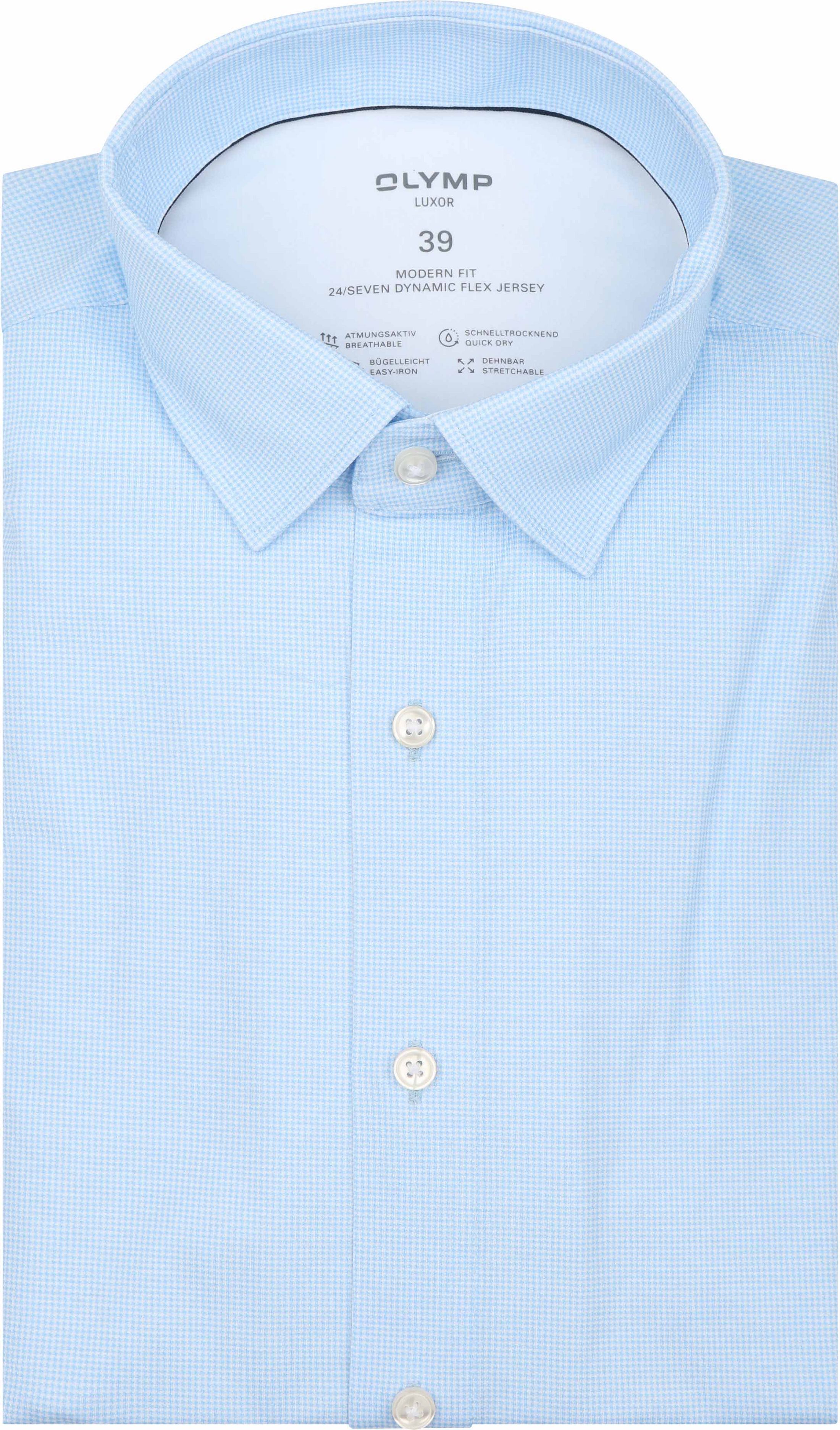 OLYMP Luxor Hemd Pied De Poule Blau 123184-11 kaufen | Suitable