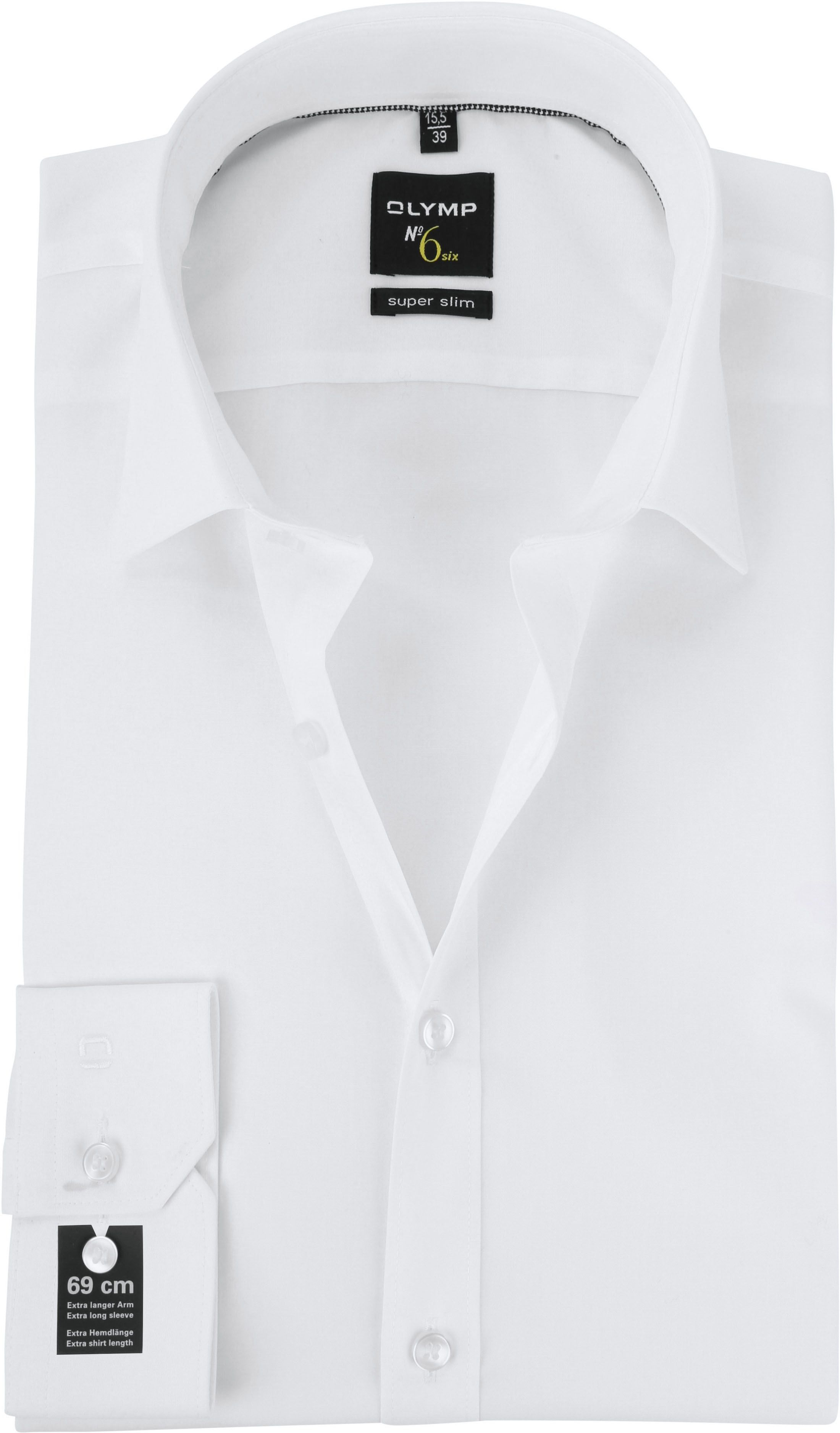OLYMP No'6 six Shirt Skinny Fit Extra Long Sleeve White 046669-00 order online | Suitable