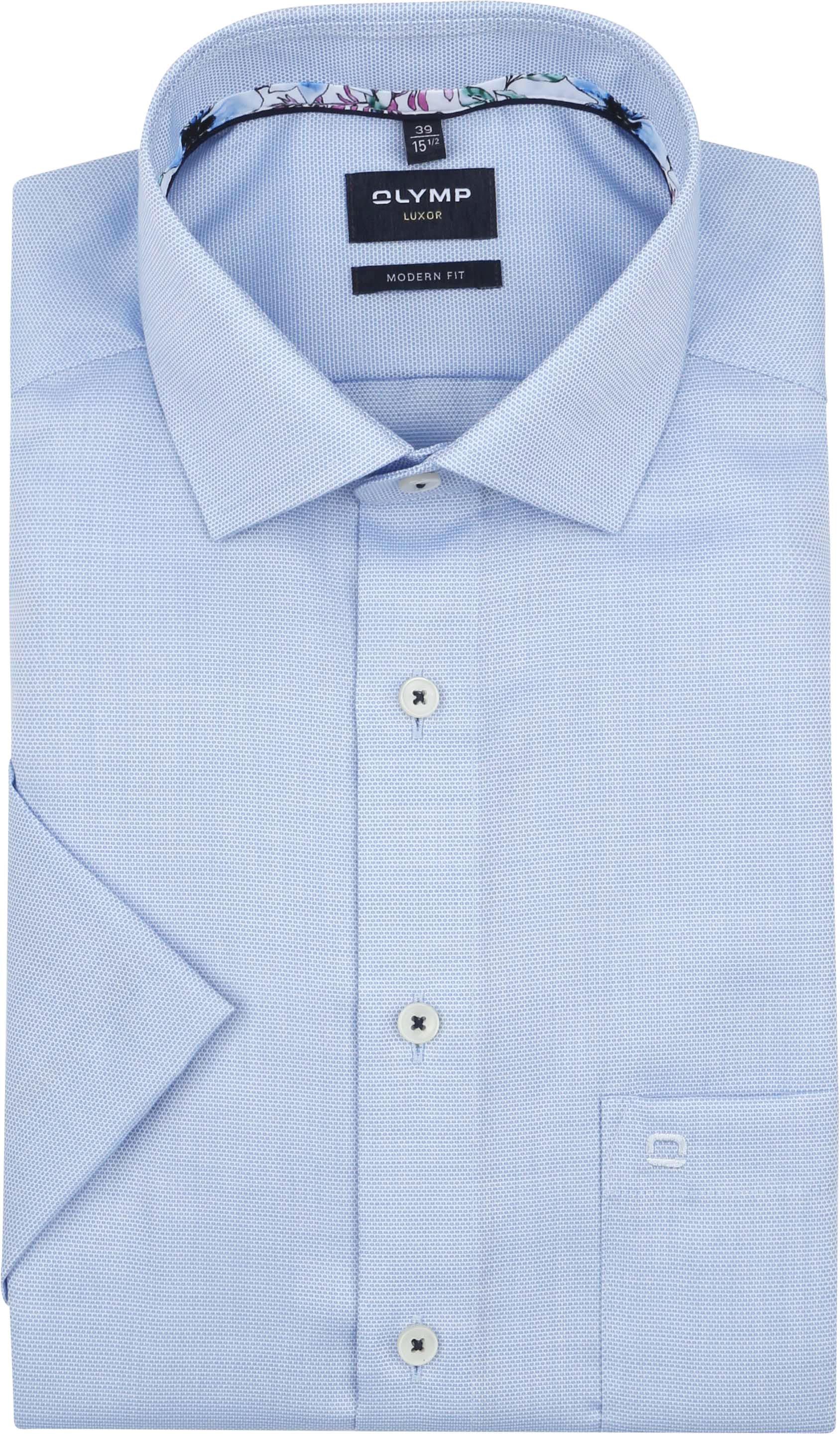 OLYMP Moderne Passform Kurzarm Blau 126572-11