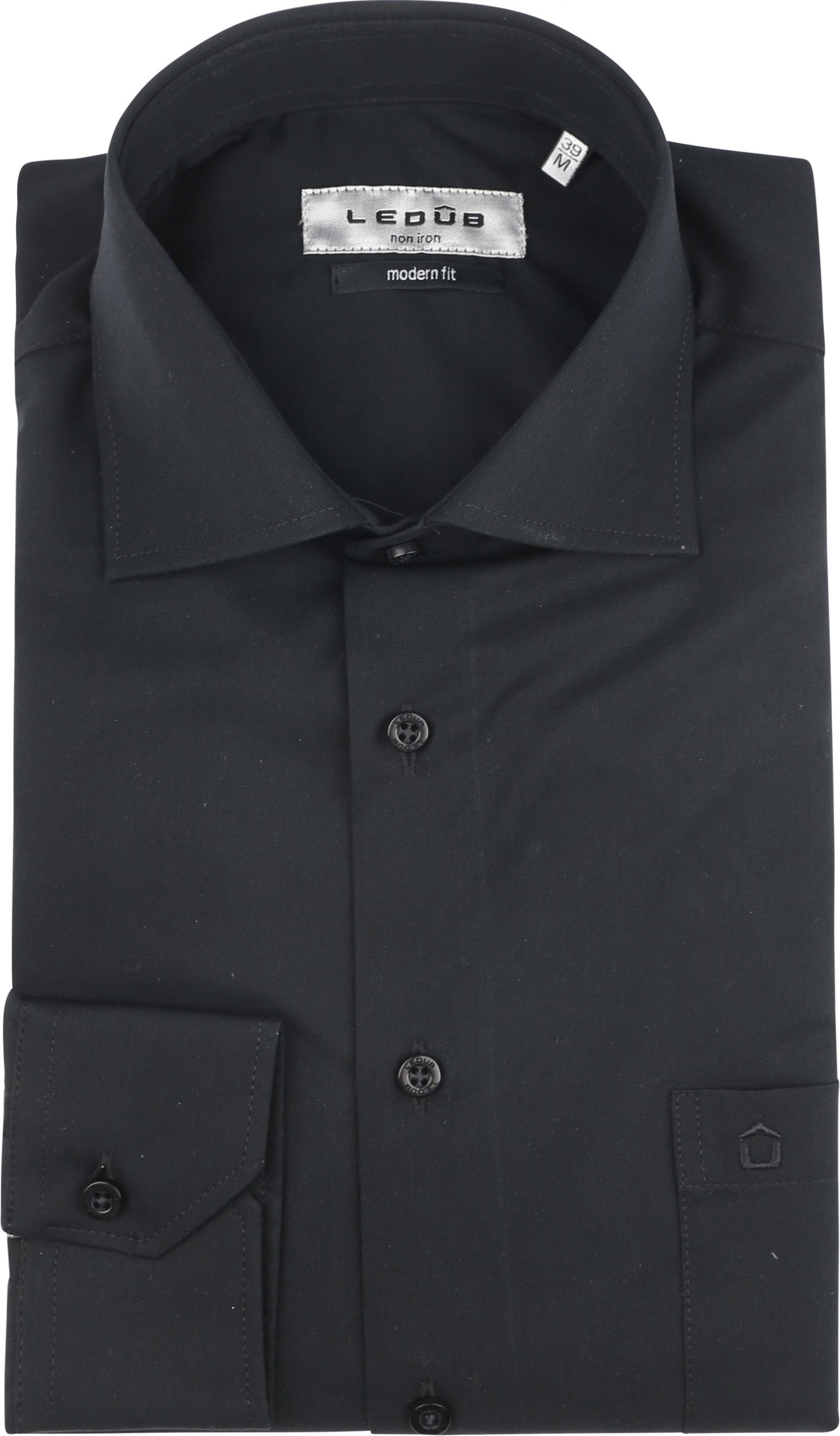 Ledub Chemise Noir Poche Poitrine  commander en ligne | 0323508-290000 | Suitable Luxembourg