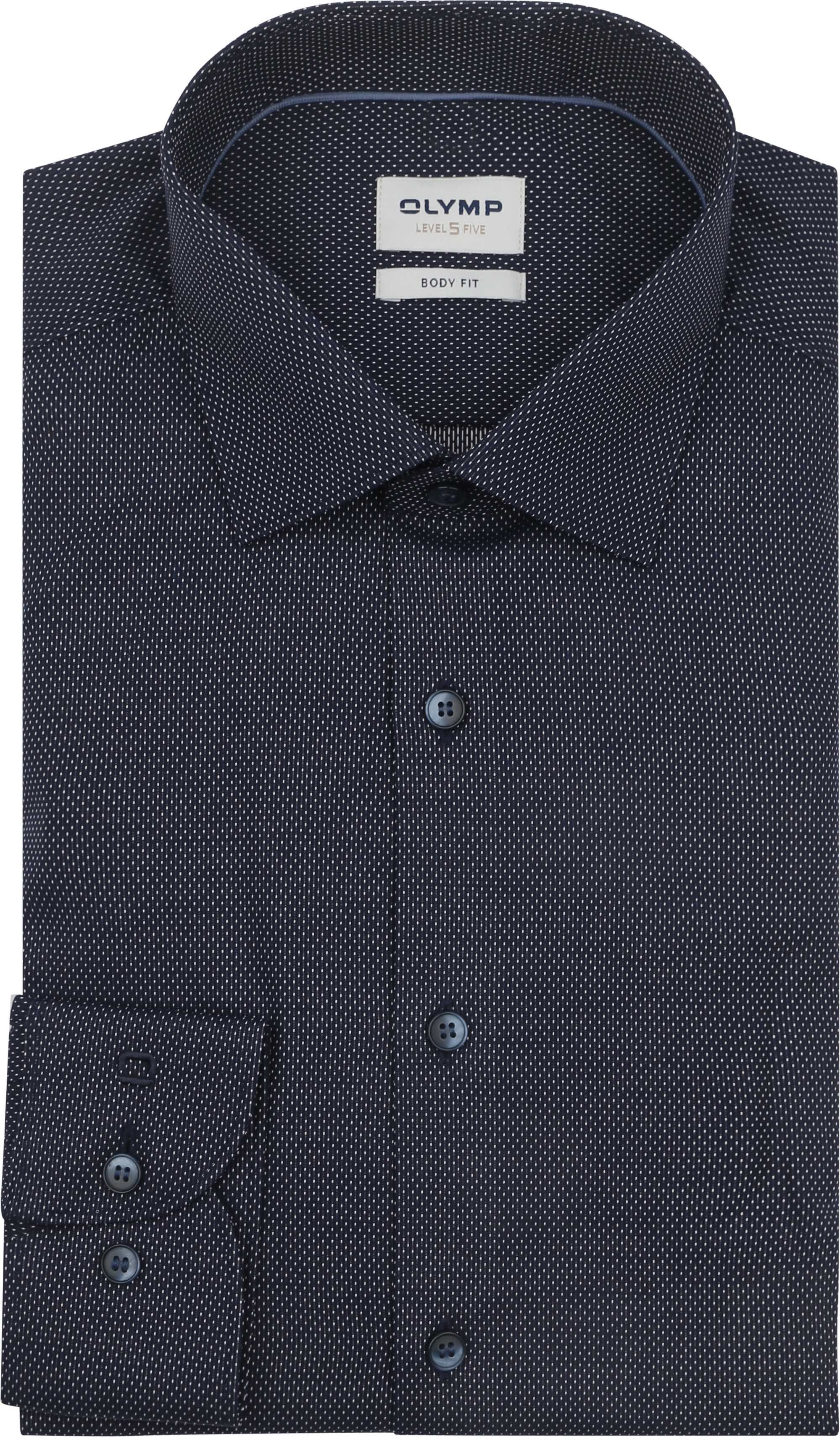 OLYMP Level 5 Skjorta Pinpoint Navy 210574-14