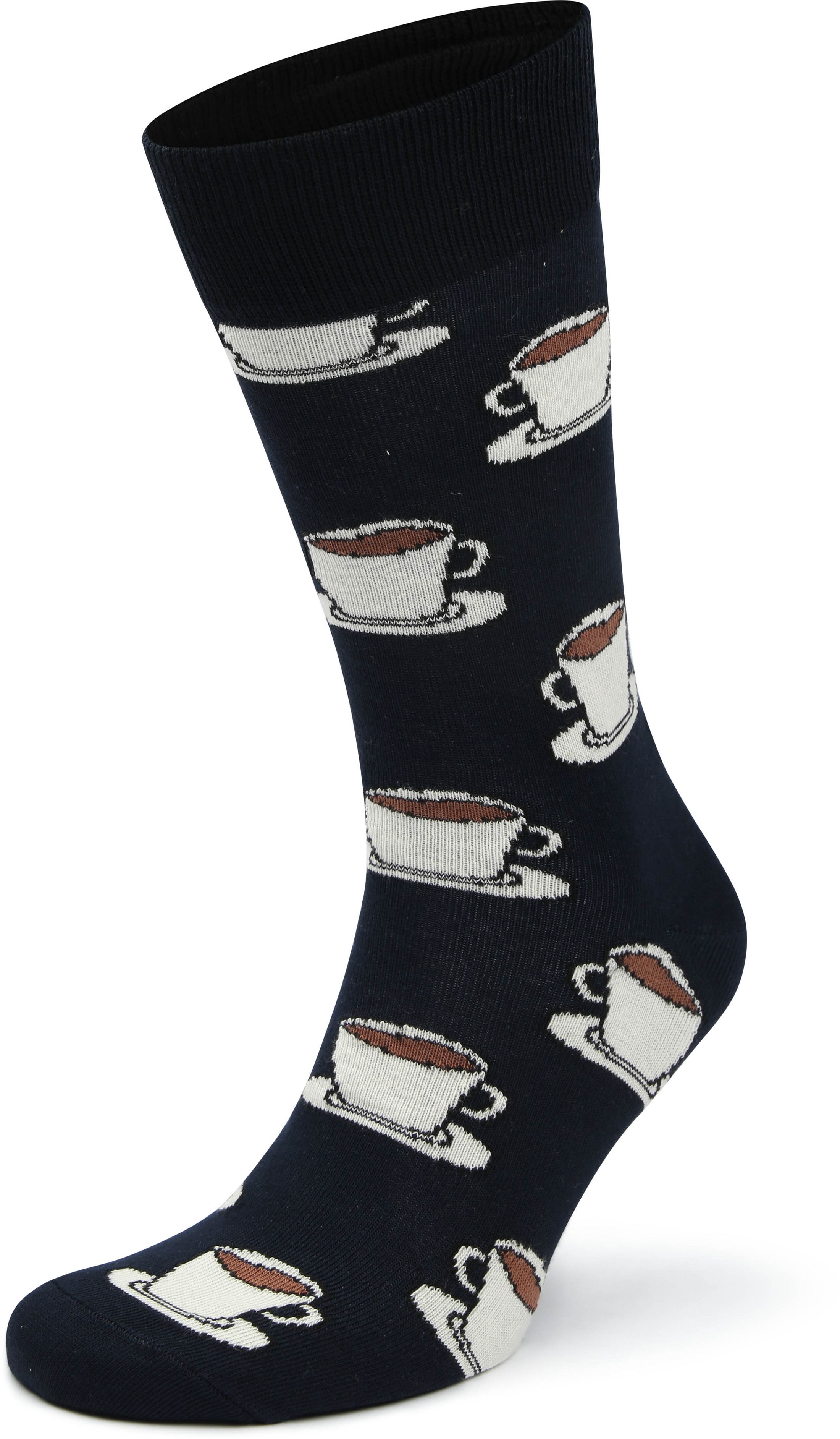 Happy Socks Sokker Espresso Trykk Flerfarget Mørkeblå Blå Størrelse 41-46
