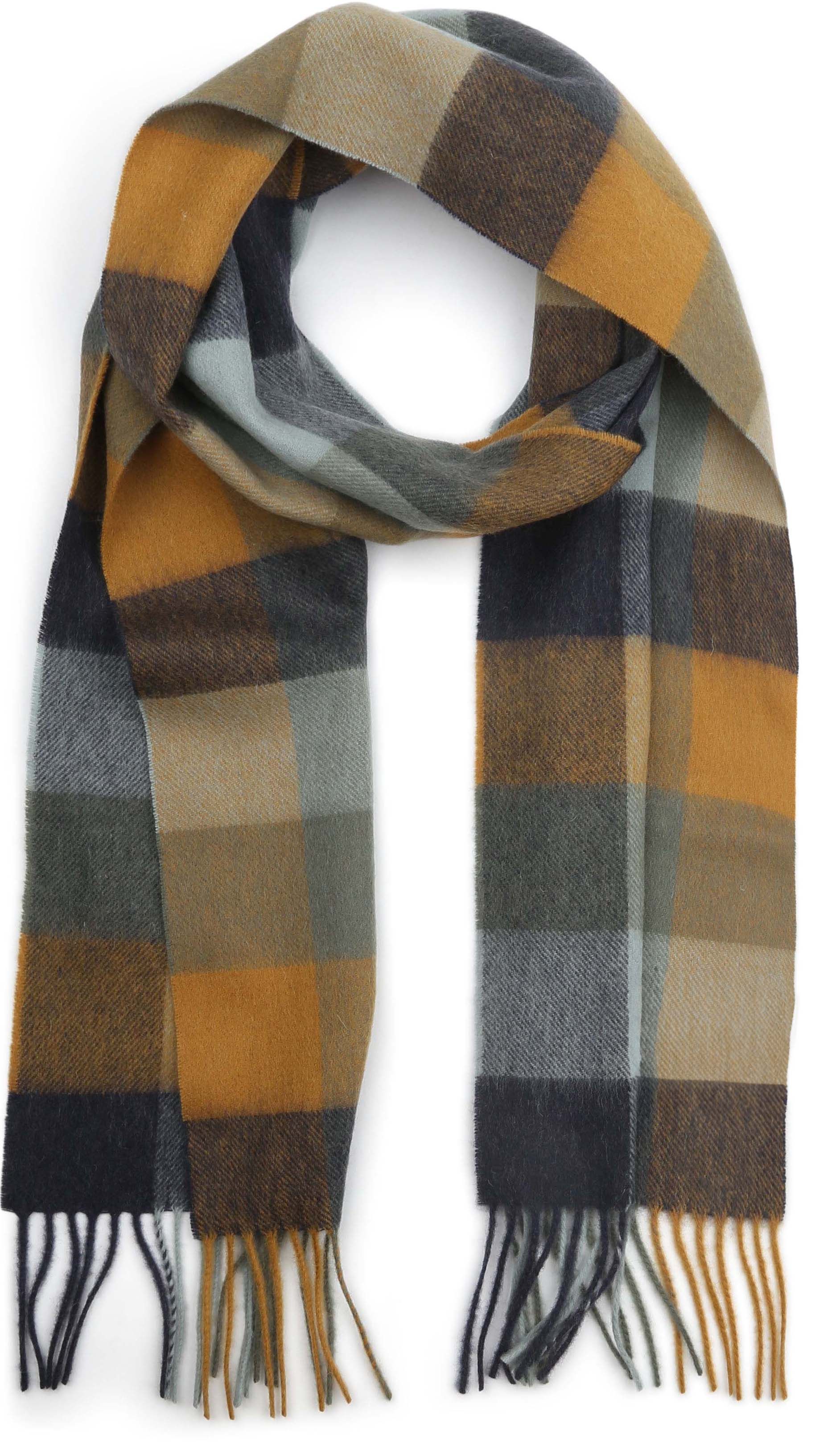 Barbour Schal Tattersall Blau Beige Lambswolle kaufen | USC0005-GN92 | Suitable