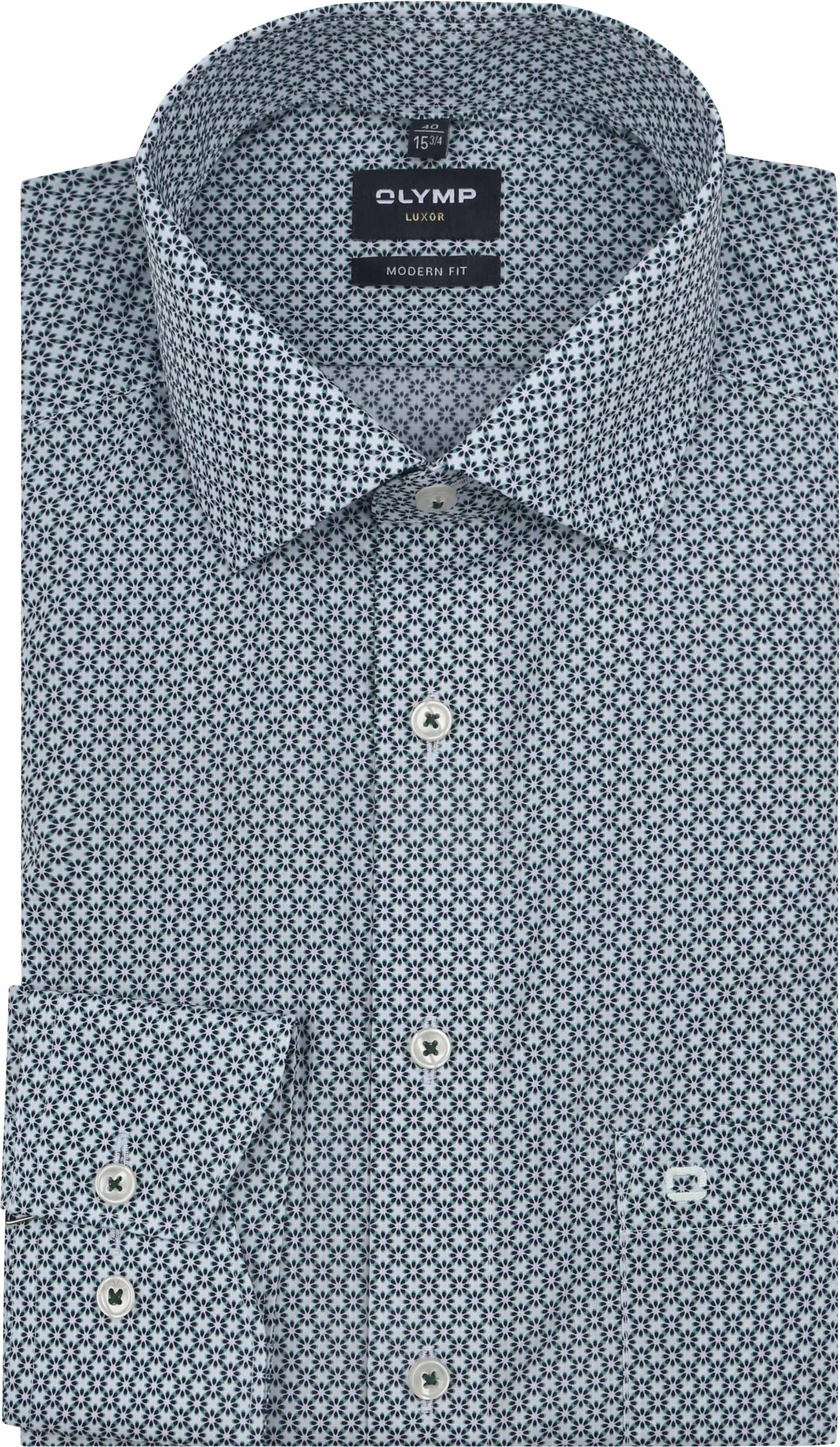 Olymp Chemise Luxor Impression Des Fleurs Vert 124164-45 commander en ligne | Suitable