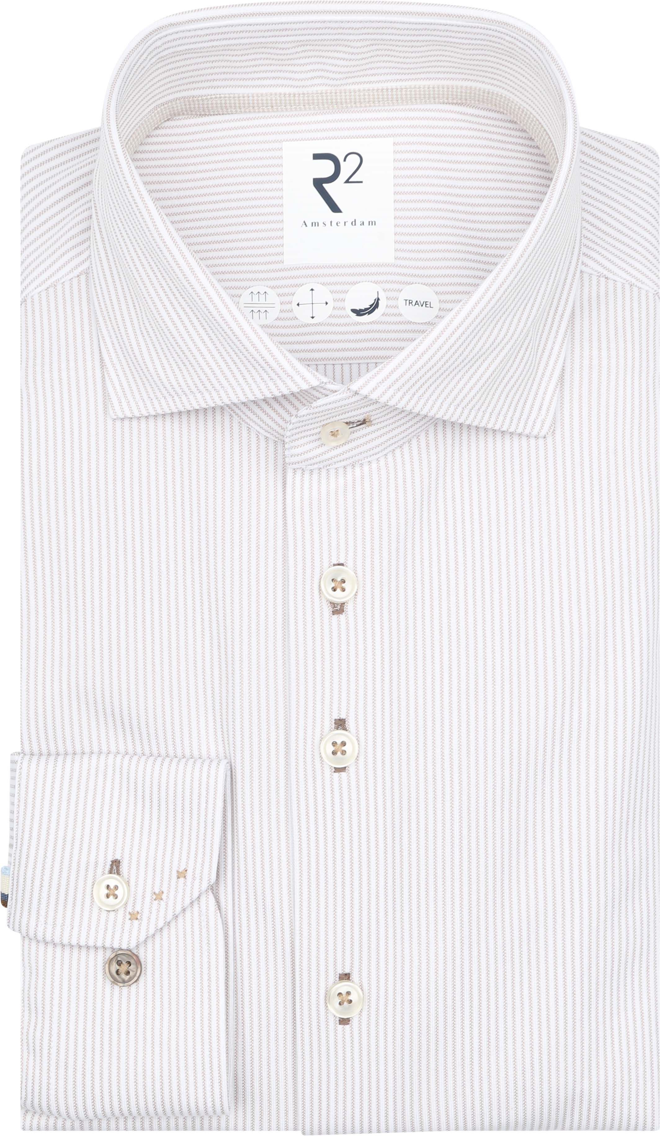 R2 Chemise Knitted Stripes Beige commander en ligne | Suitable