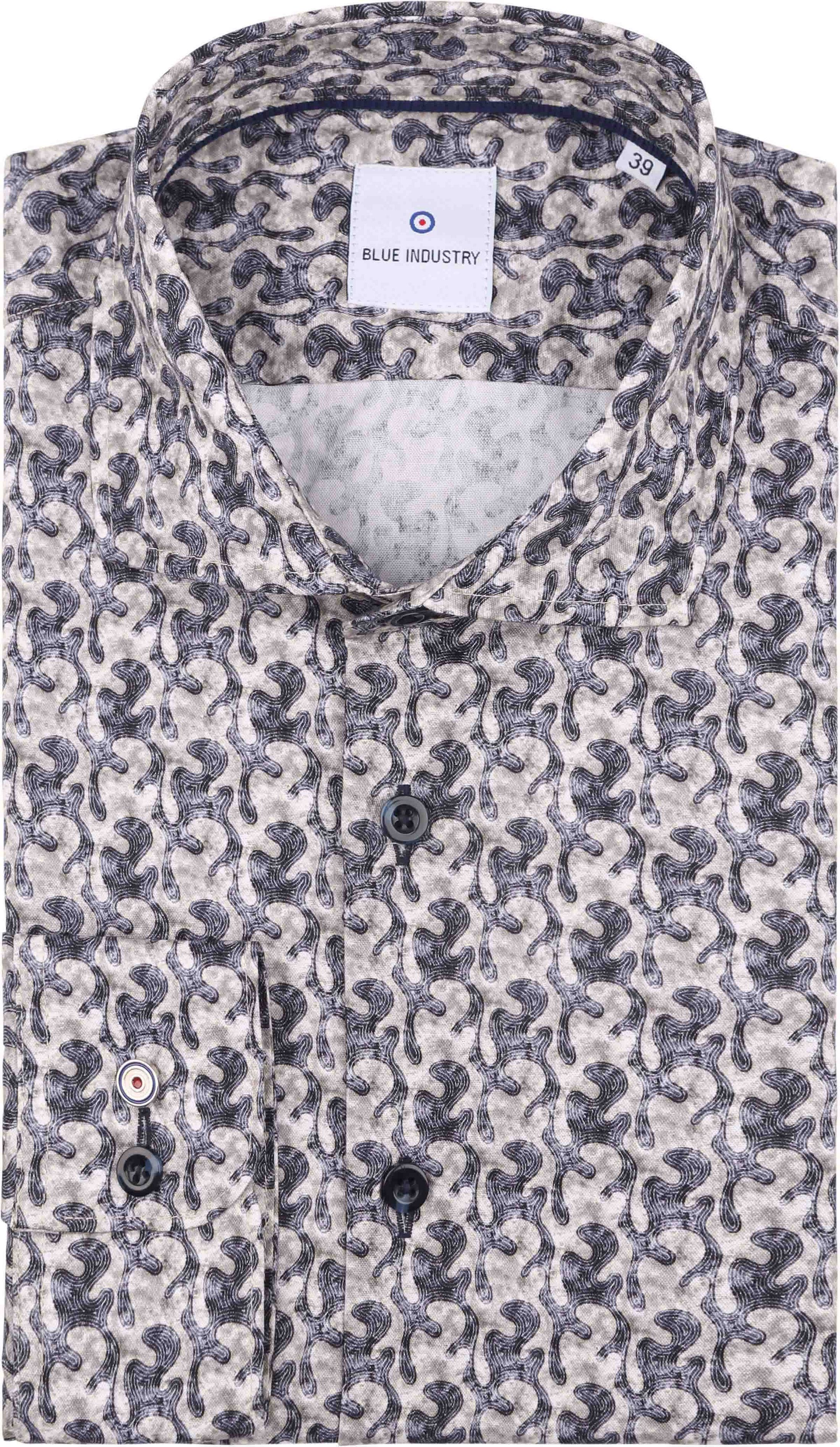 Blue Industry Hemd Druck Blau 3118.32-navy kaufen | Suitable